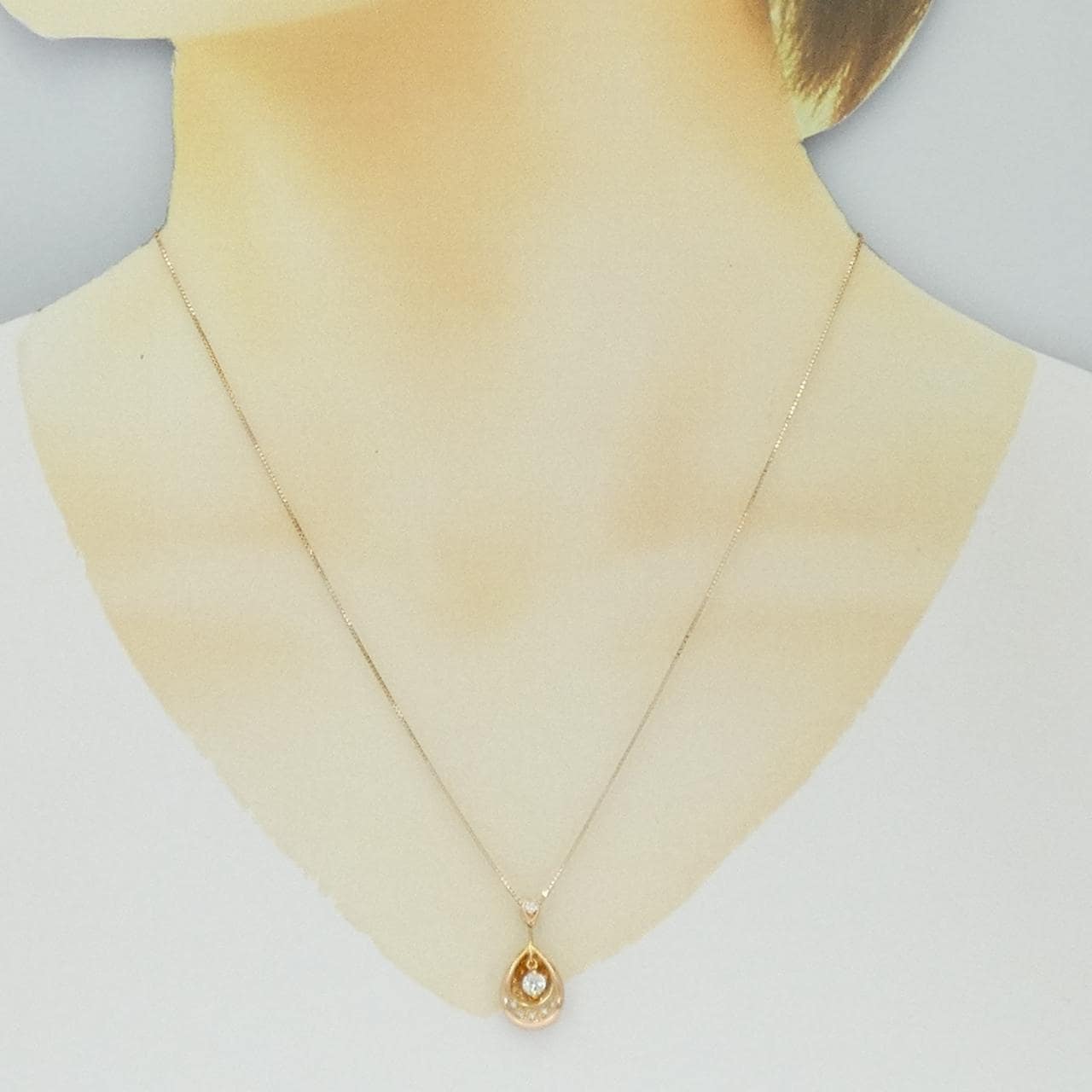 K18PG ダイヤモンド ネックレス 0.174CT