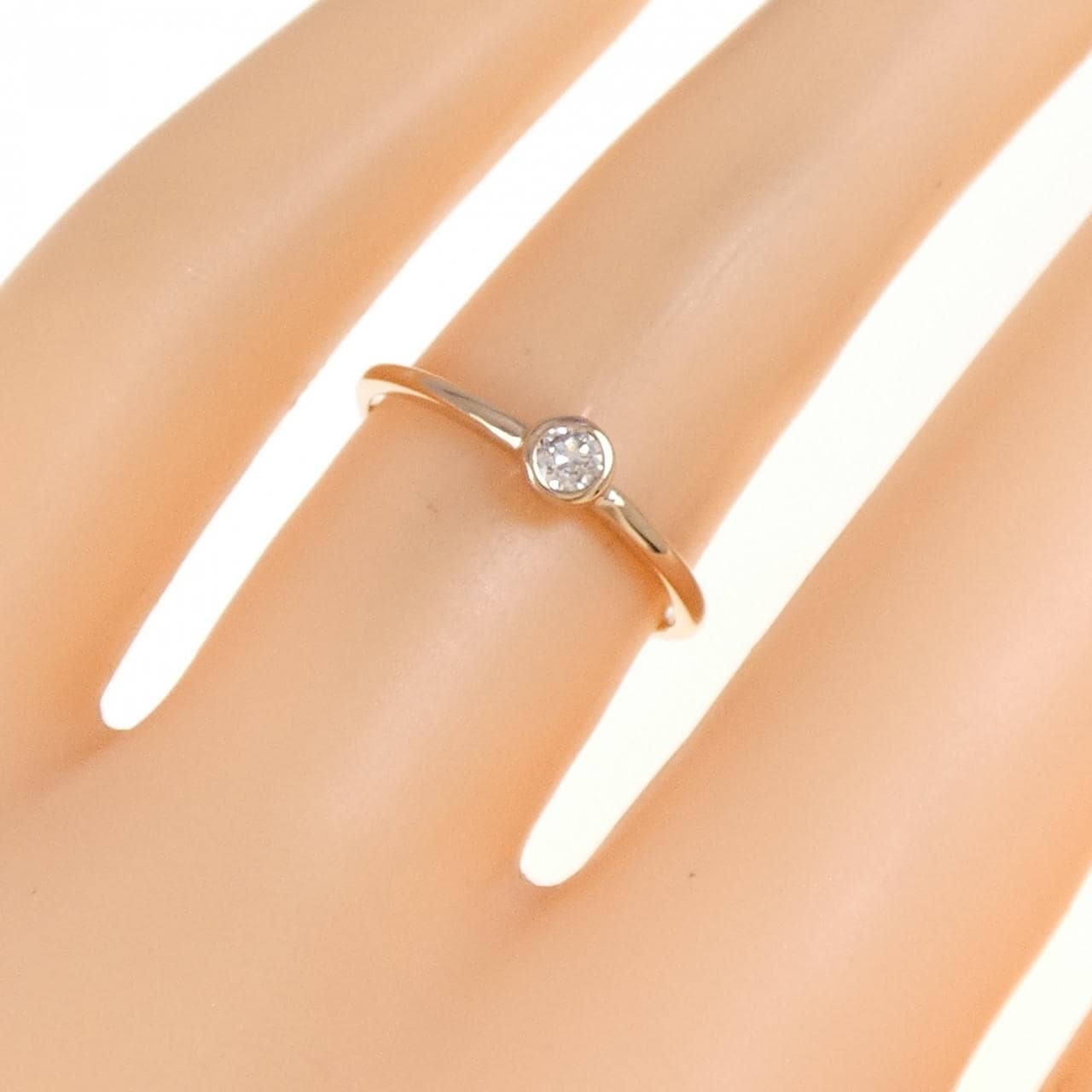 K18PG ダイヤモンド リング 0.10CT