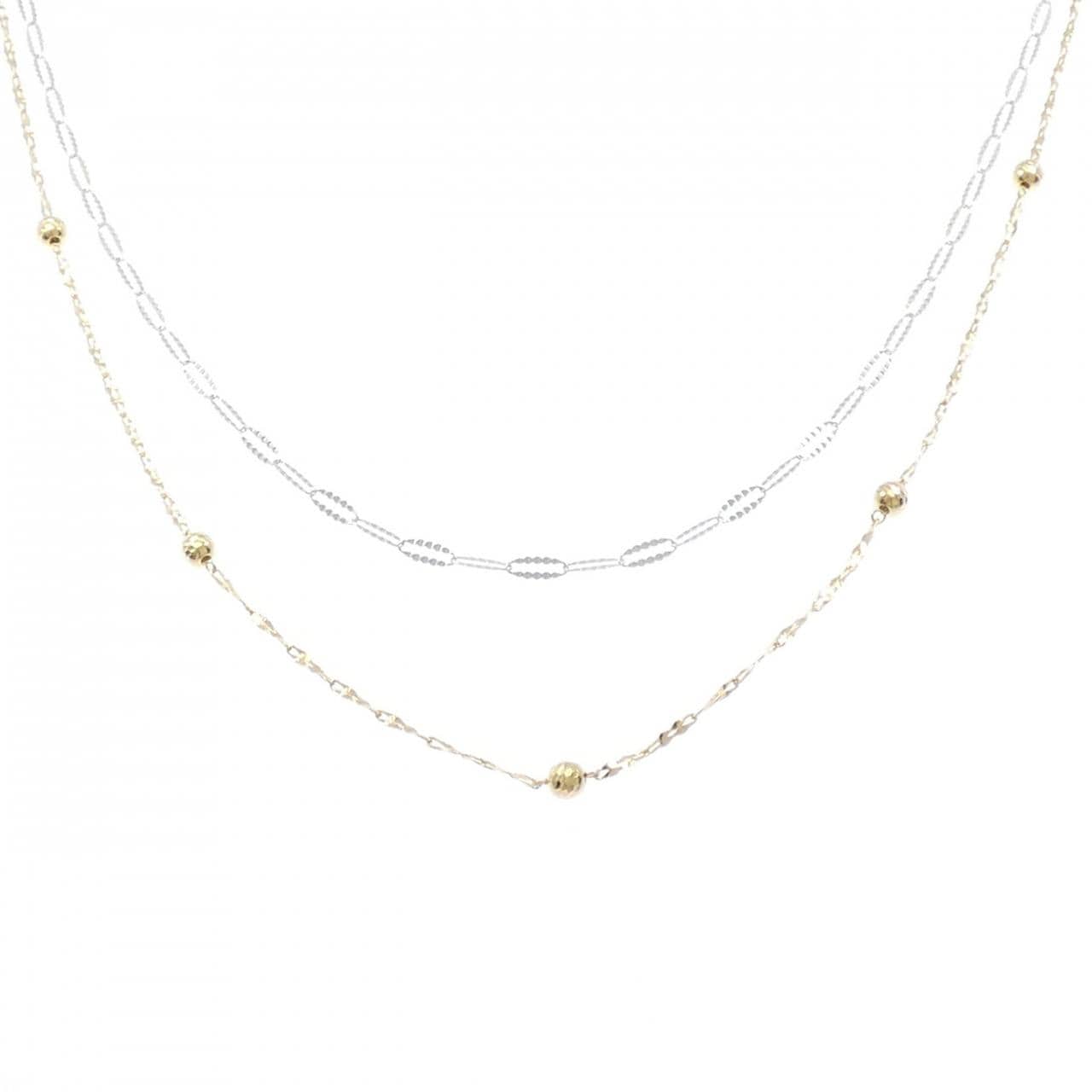 K18スリーカラー ネックレス