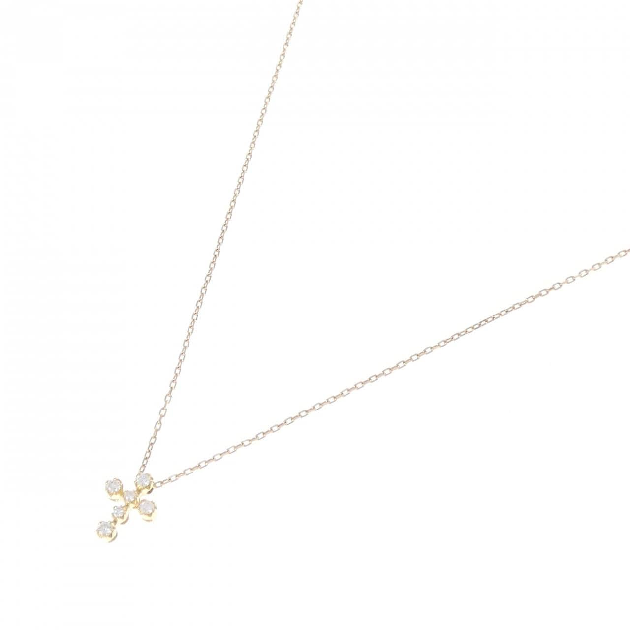 スタージュエリー クロス ダイヤモンド ネックレス 0.10CT