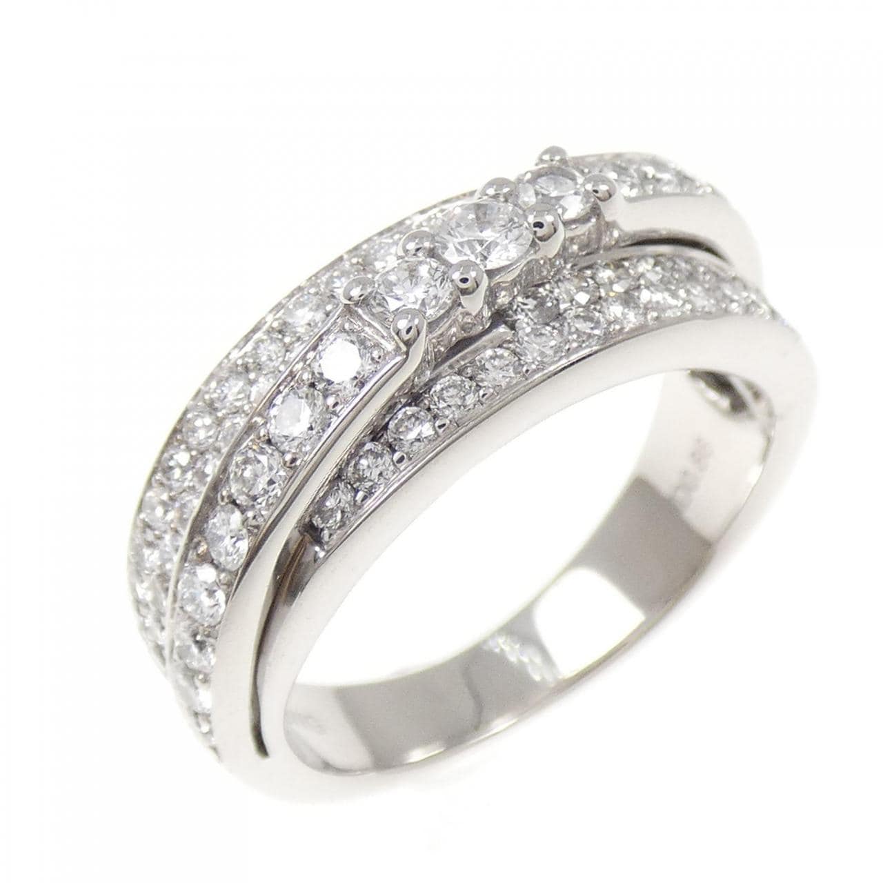 K18WG ダイヤモンド リング 0.86CT