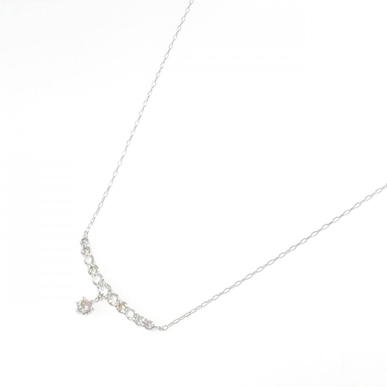 K18WG ダイヤモンド ネックレス 0.53CT