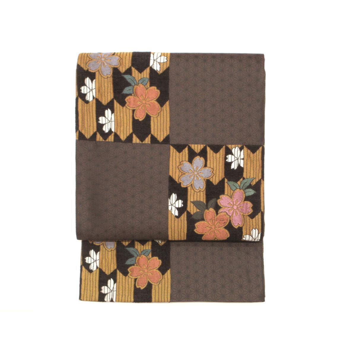 袋帯　全通柄　ビロード織