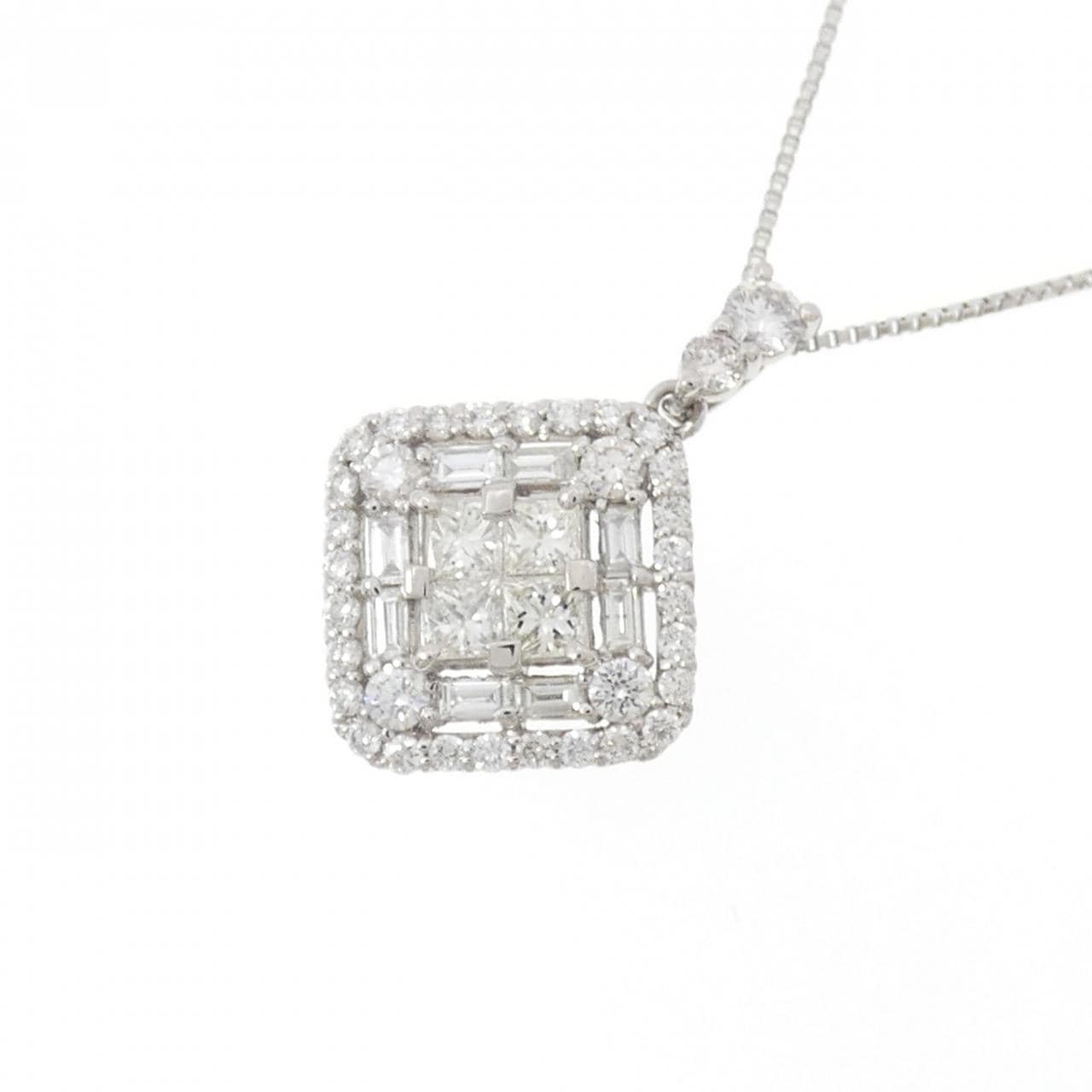 【新品】PT900/PT850 ダイヤモンド ネックレス 0.80CT