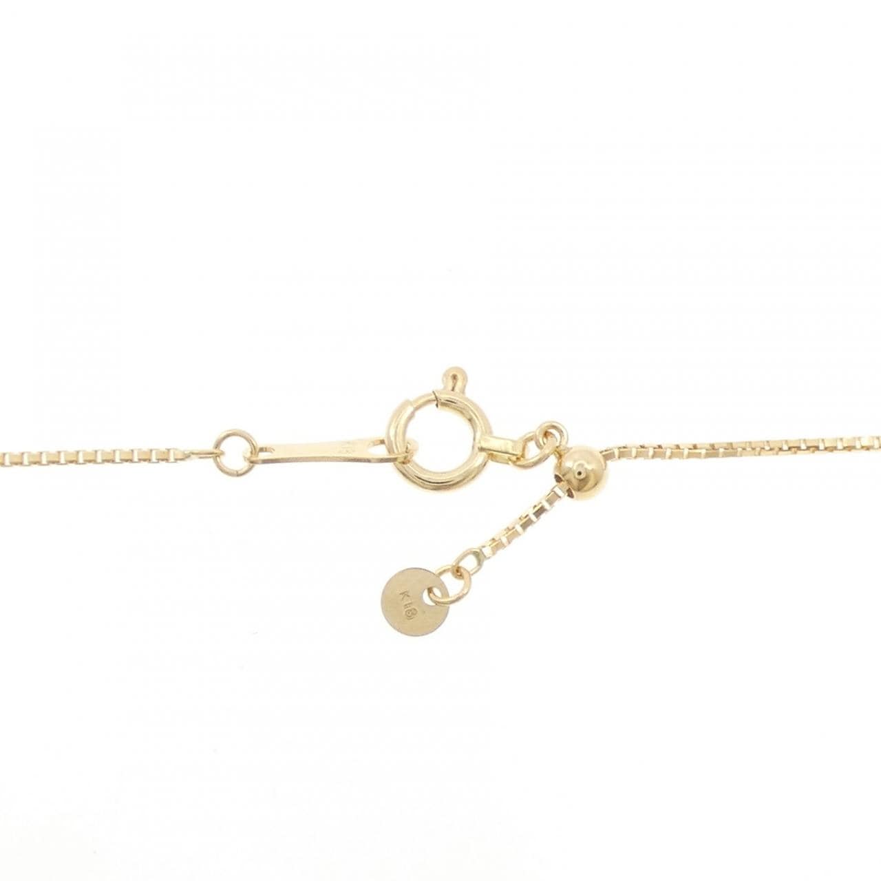 K18YG ホースシュー ダイヤモンド ネックレス 0.07CT