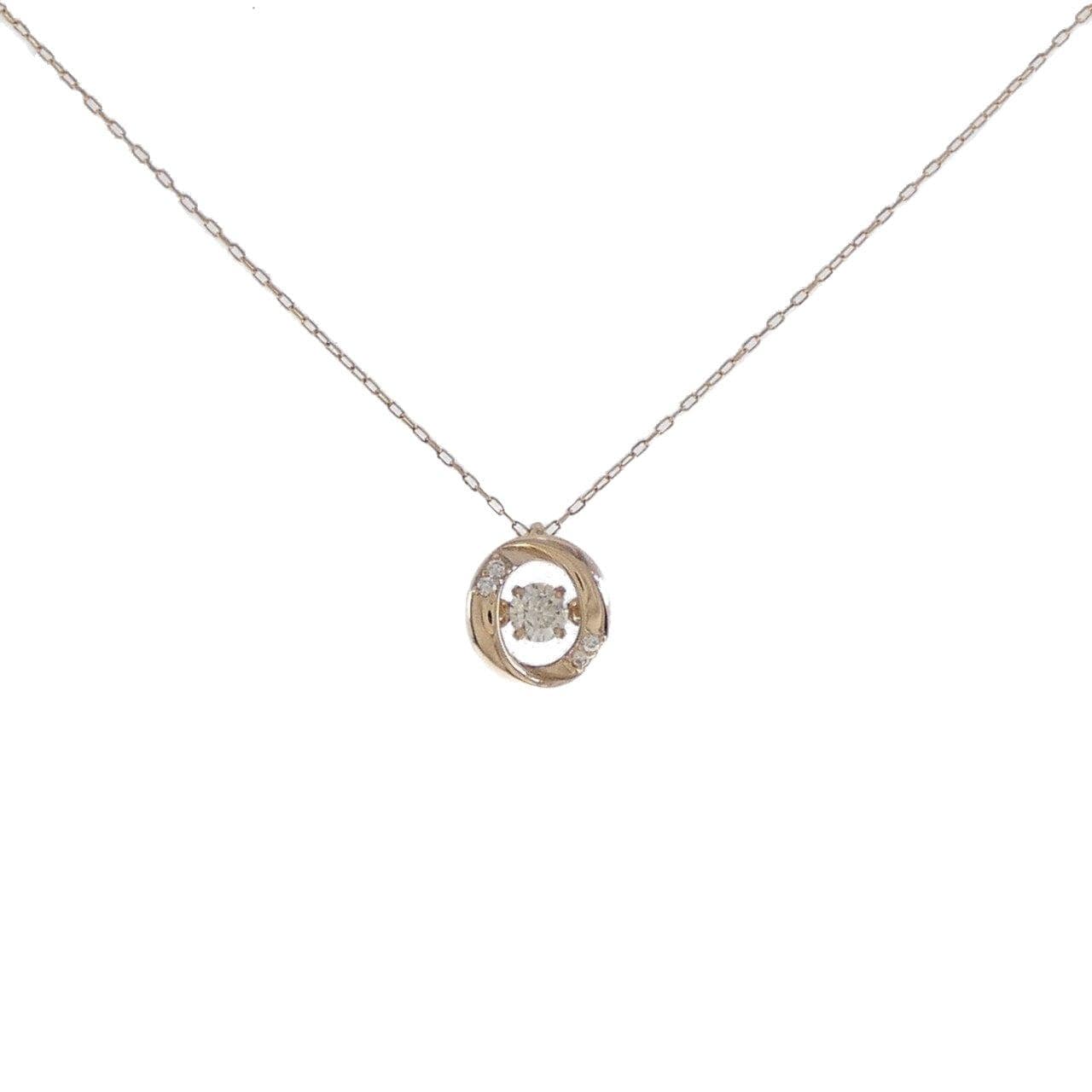 K18PG ダイヤモンド ネックレス 0.11CT