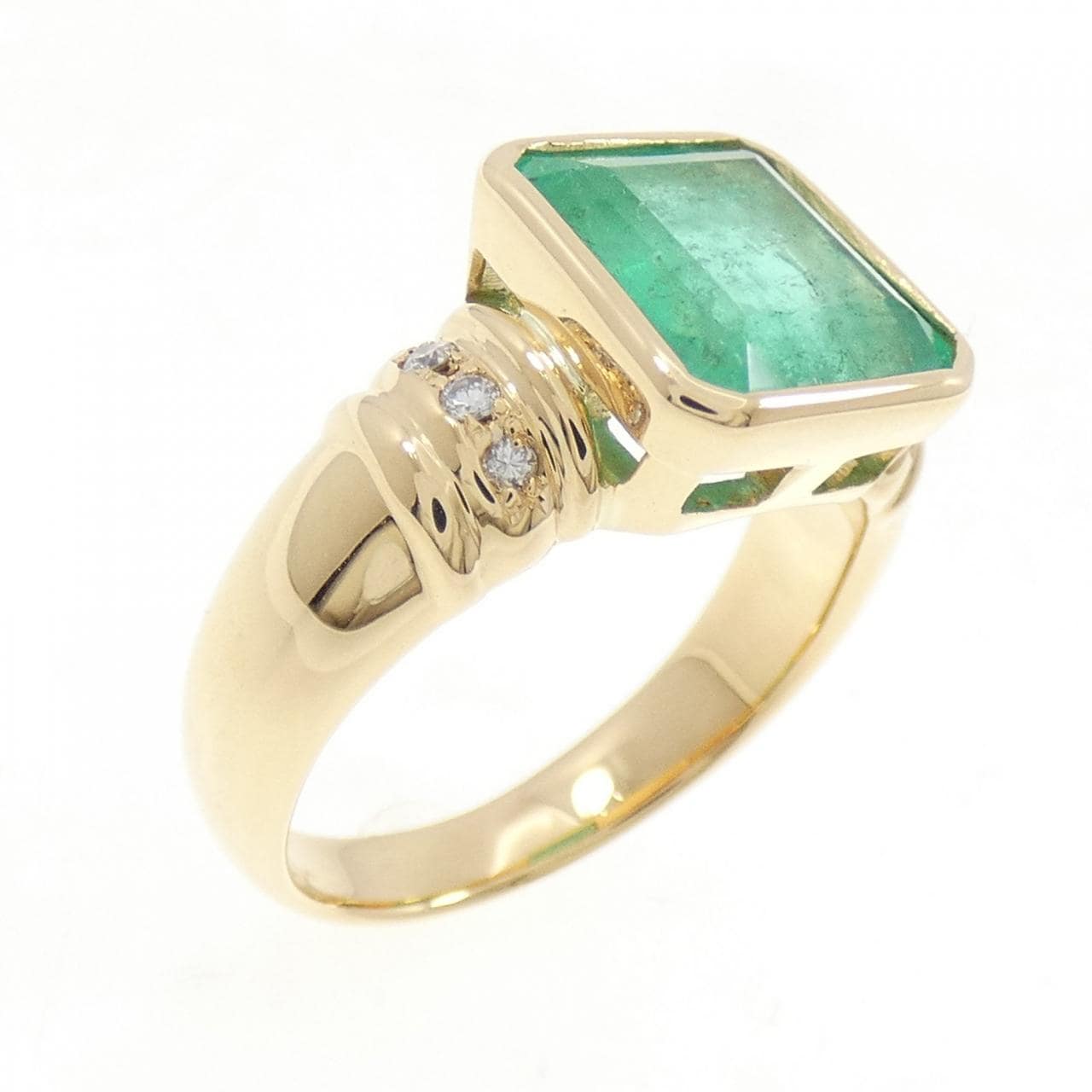 K18YG エメラルド リング 3.24CT