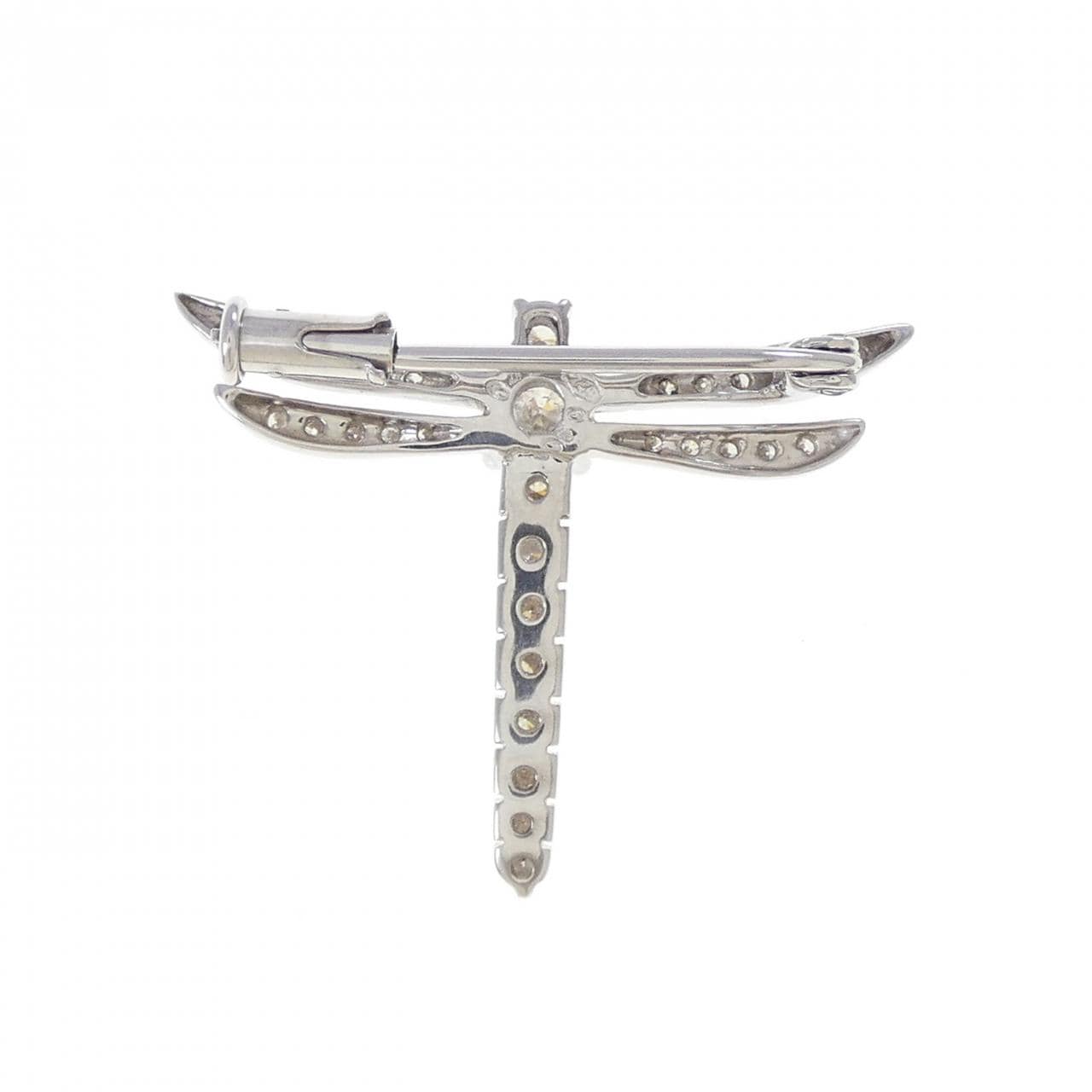 750WG ダイヤモンド ブローチ 0.30CT