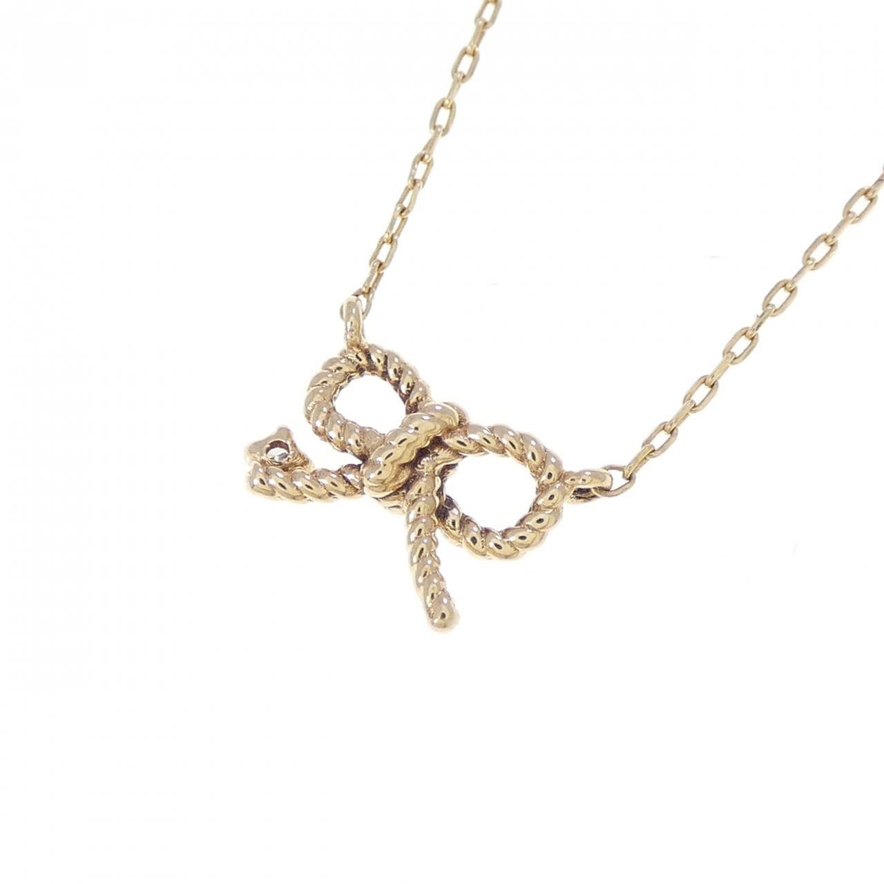 エテ リボン ダイヤモンド ネックレス