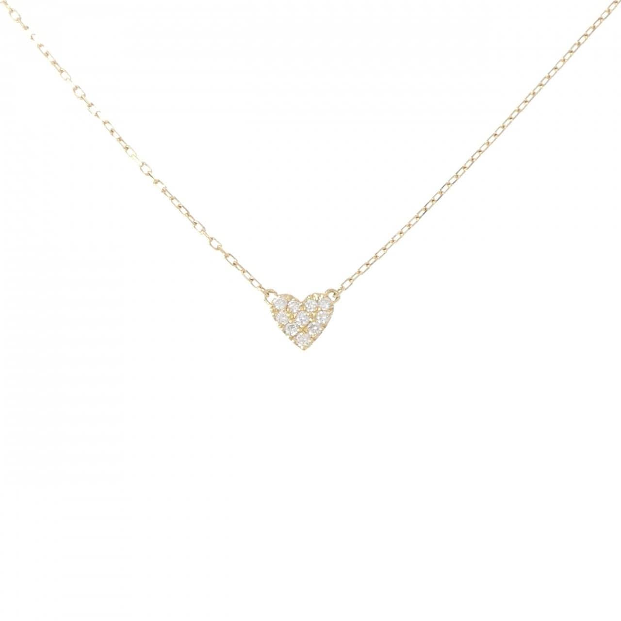 K18YG ハート ダイヤモンド ネックレス 0.05CT