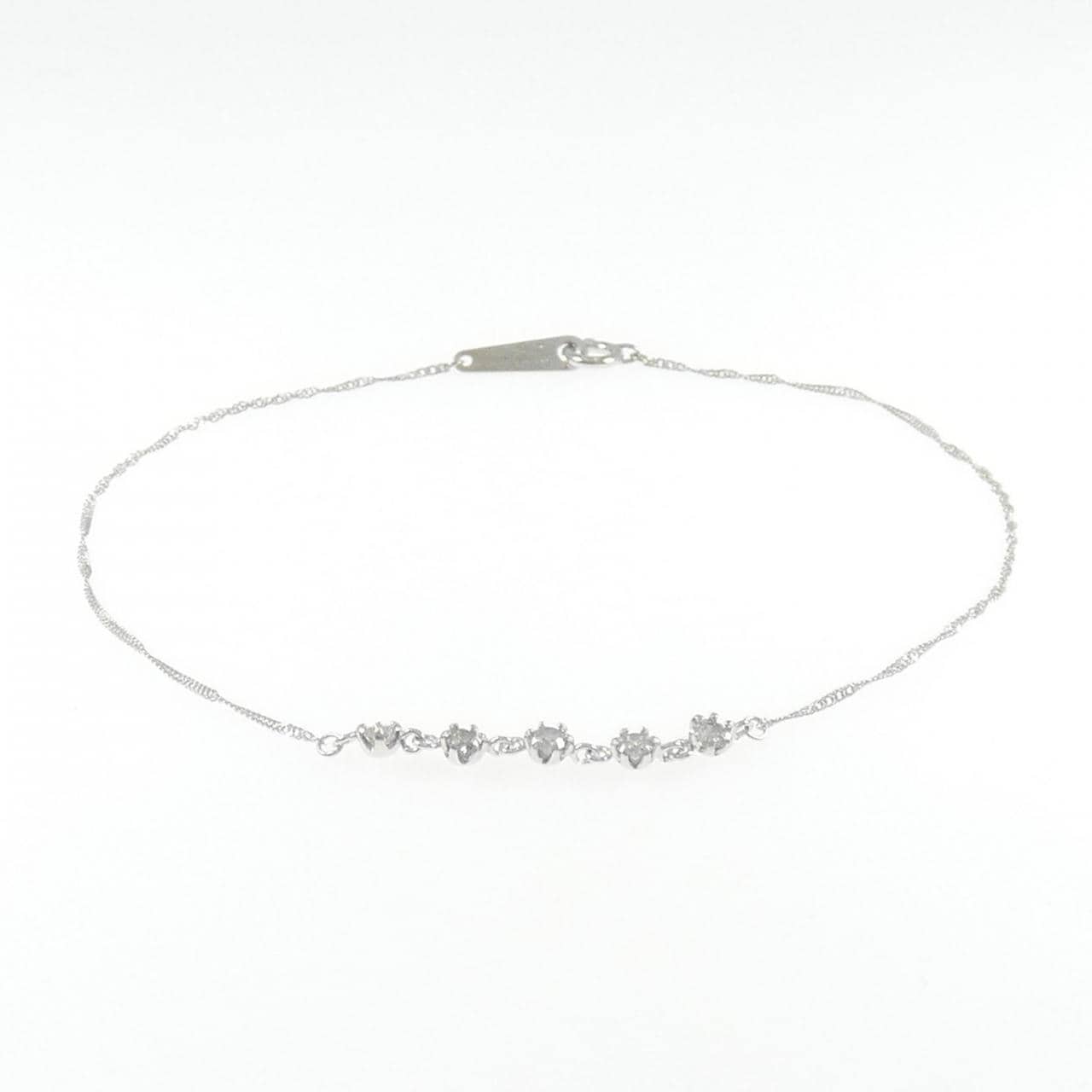 K18WG ダイヤモンド ブレスレット 0.3CT