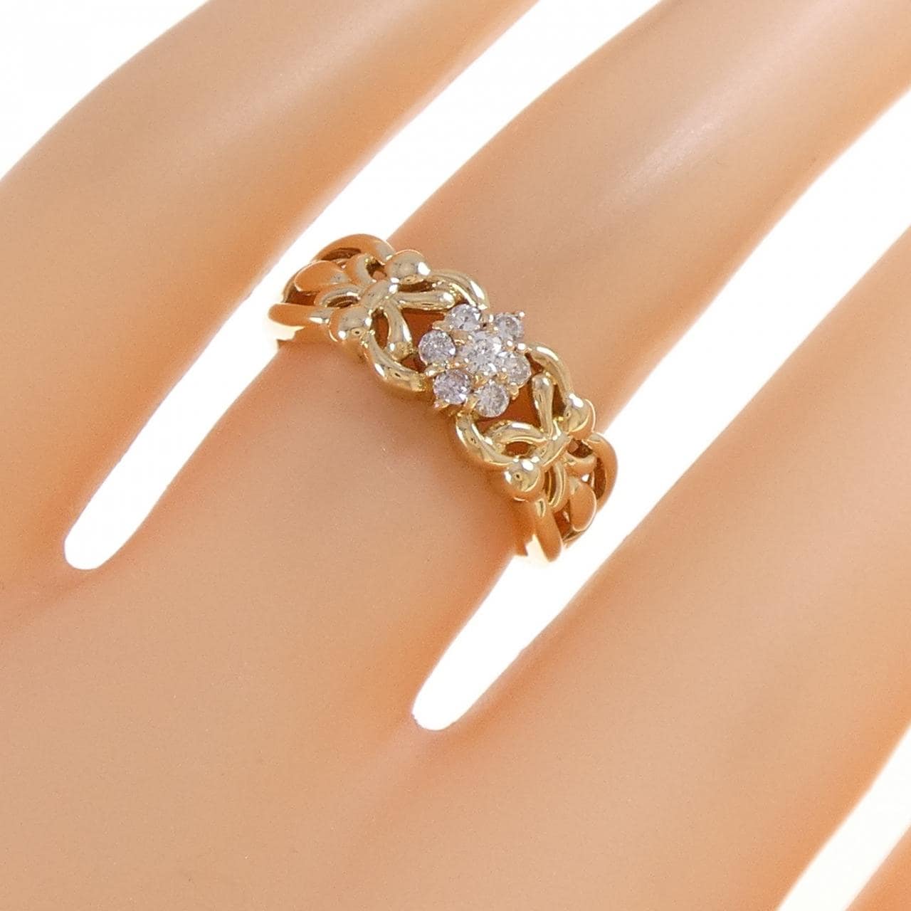 K18YG ダイヤモンド リング 0.15CT