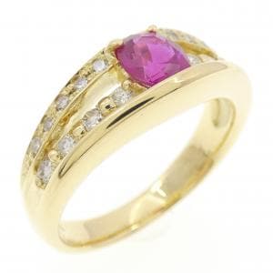 K18YG ルビー リング 0.61CT