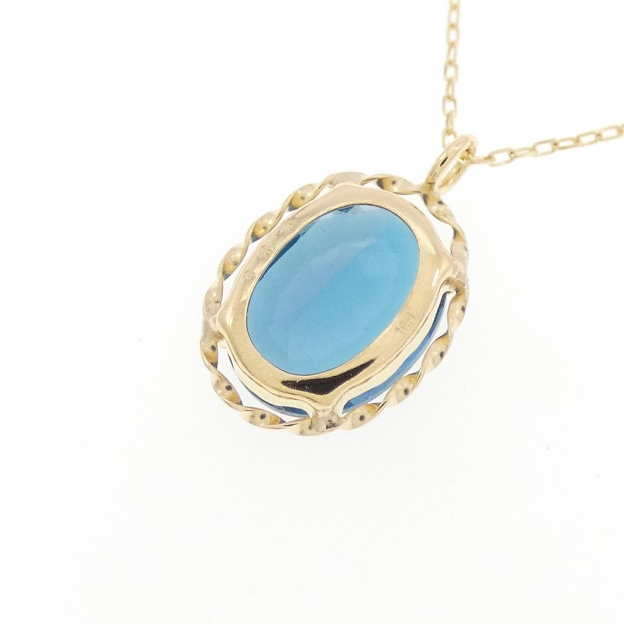 K18YG ブルートパーズ ネックレス 1.30CT
