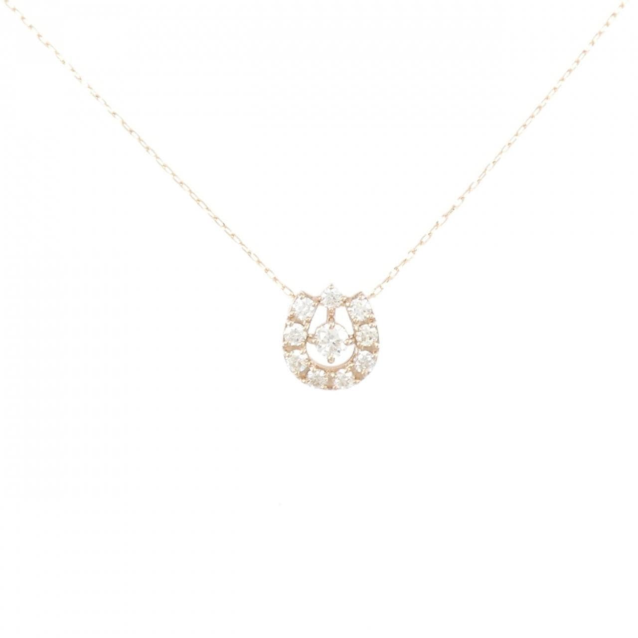 [BRAND NEW] K18PG Diamond necklace 0.25CT