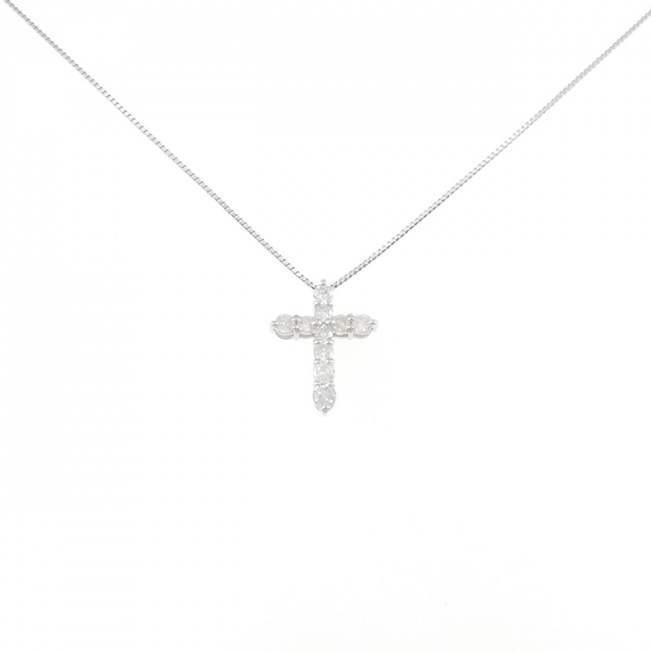 PT900/PT850 クロス ダイヤモンド ネックレス 0.50CT