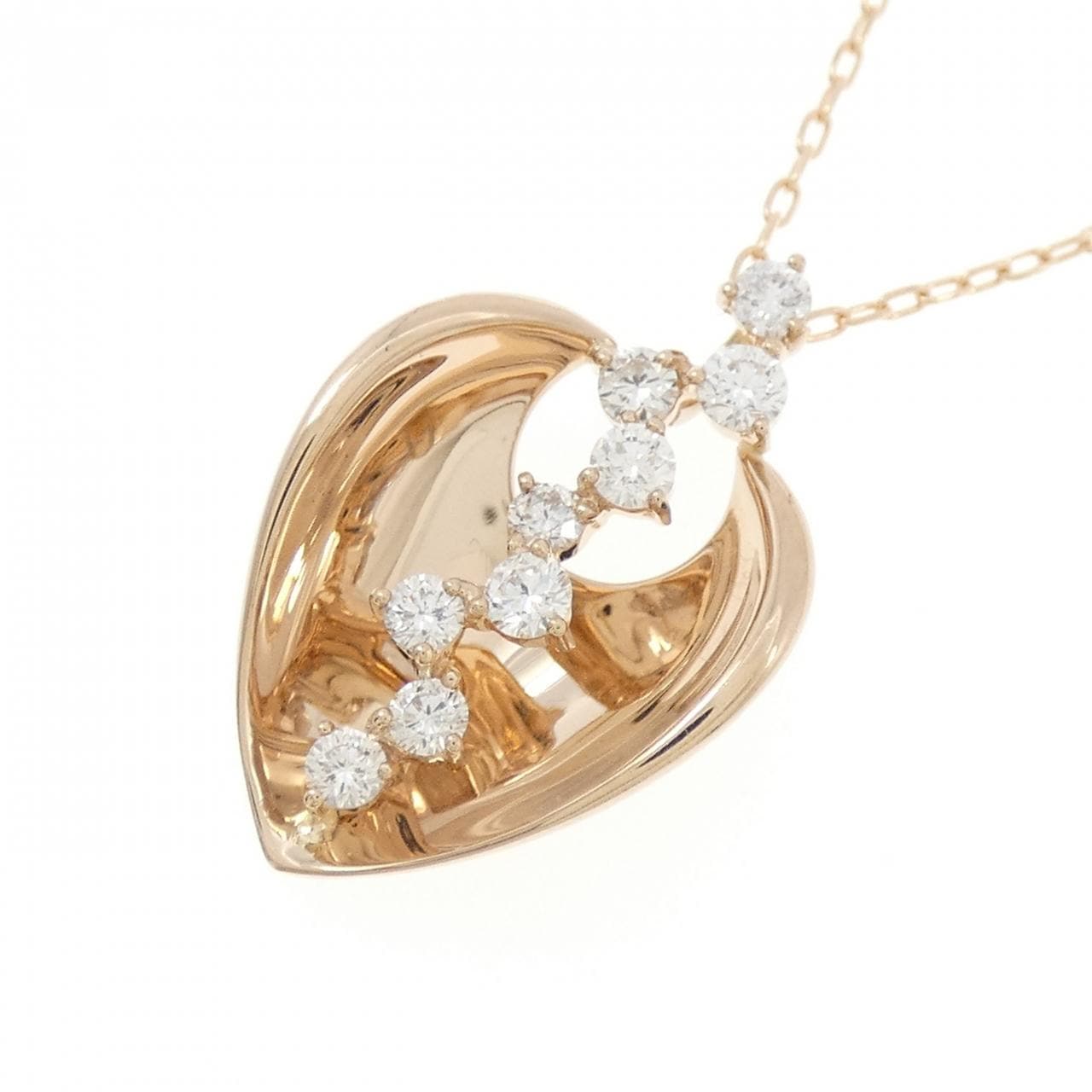 K18PG ダイヤモンド ネックレス 0.39CT
