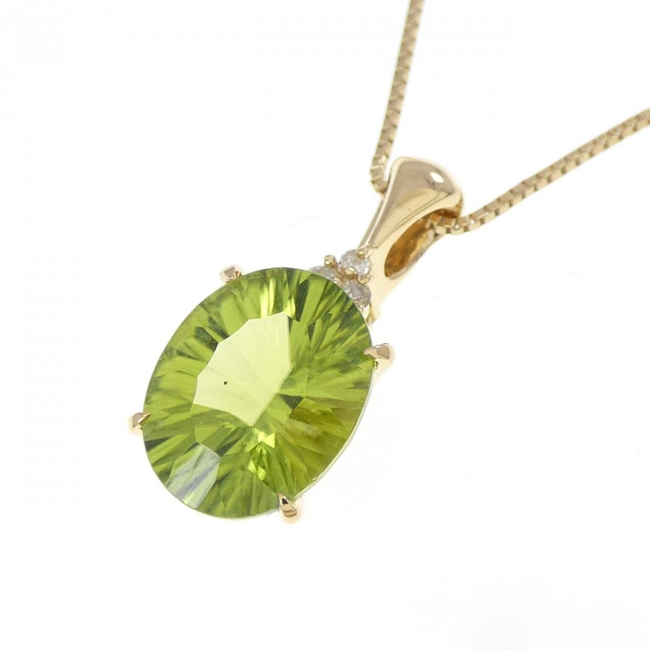 K18YG ペリドット ネックレス 2.00CT