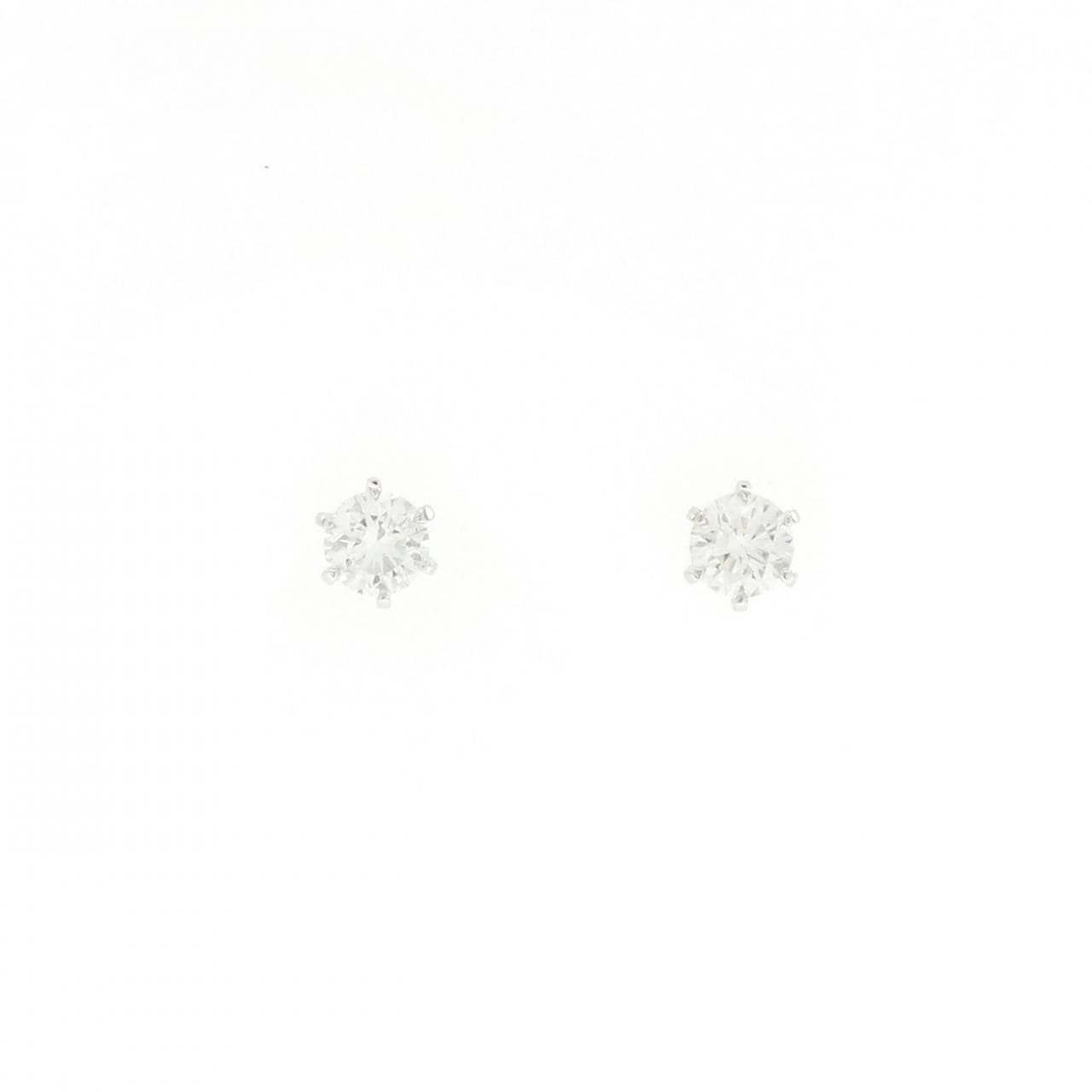 【リメイク】PT900/ST ダイヤモンド ピアス 0.307CT 0.315CT G-H SI1-2 EXT