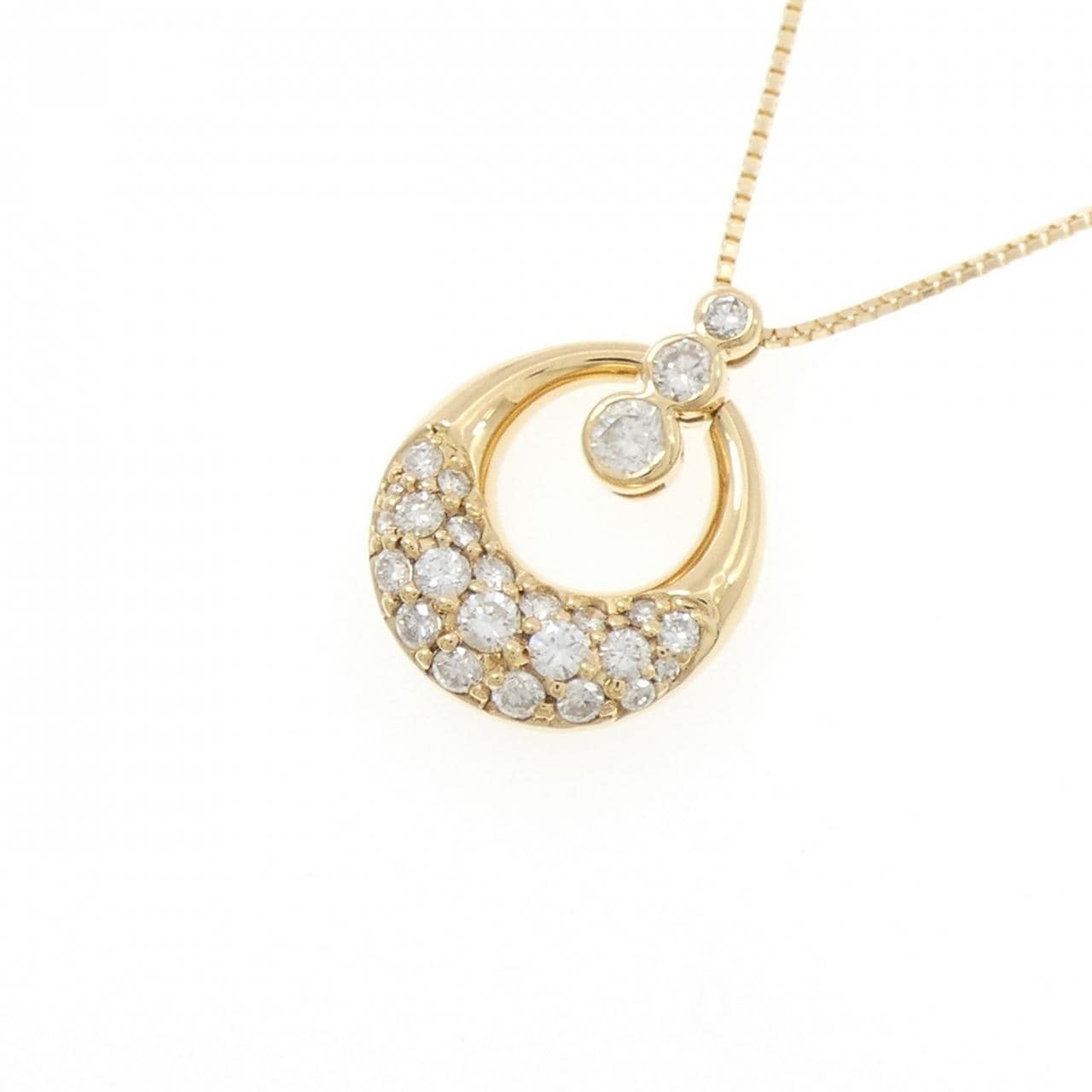 K18YG ダイヤモンド ネックレス 0.52CT