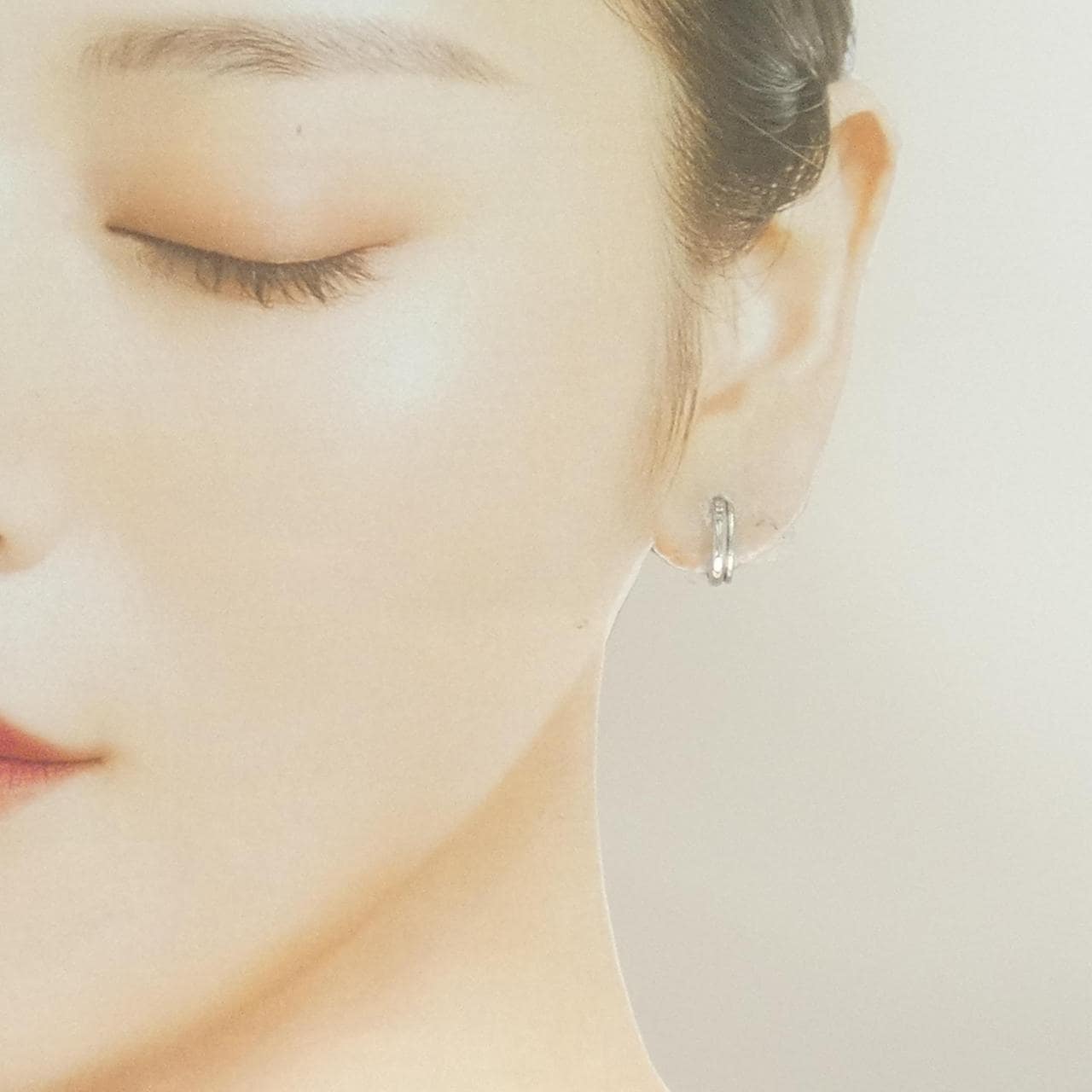 PT950 ダイヤモンド ピアス 0.02CT