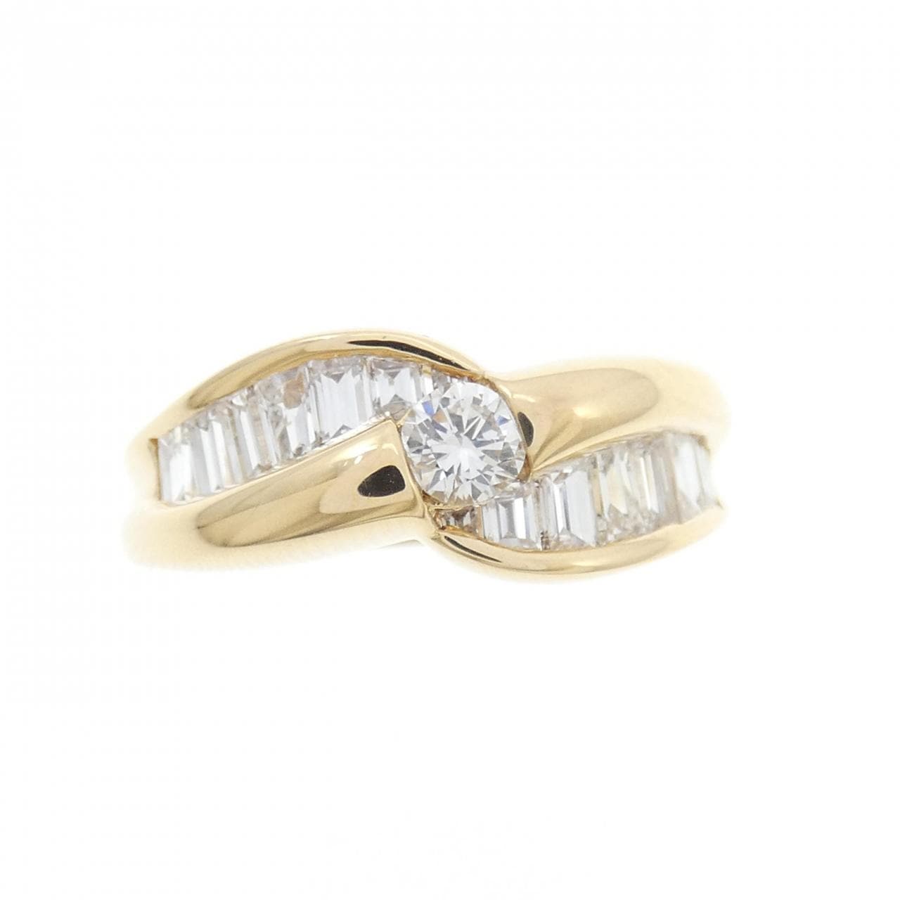 18KYG ダイヤモンド リング 0.91CT