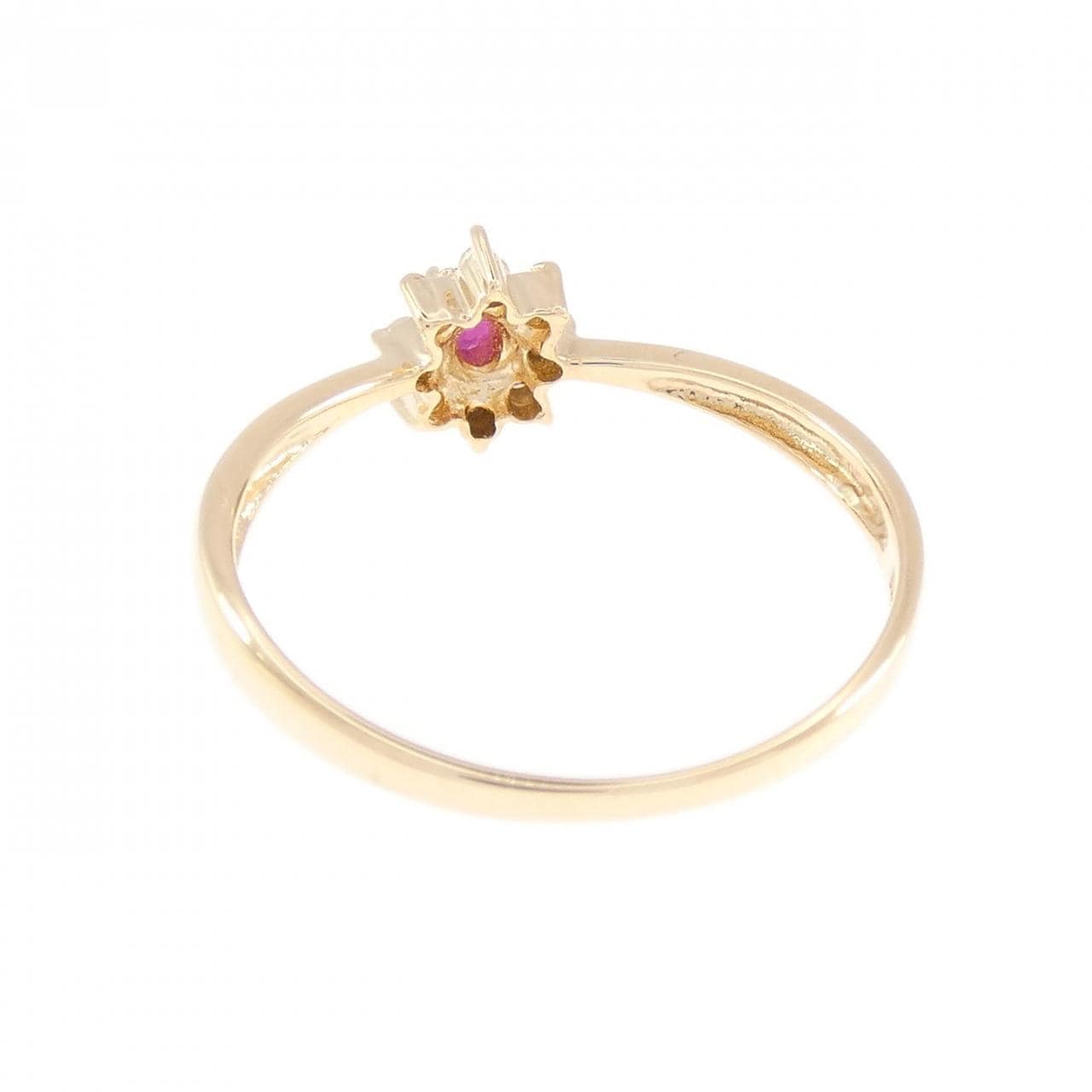 K18YG ルビー リング 0.10CT