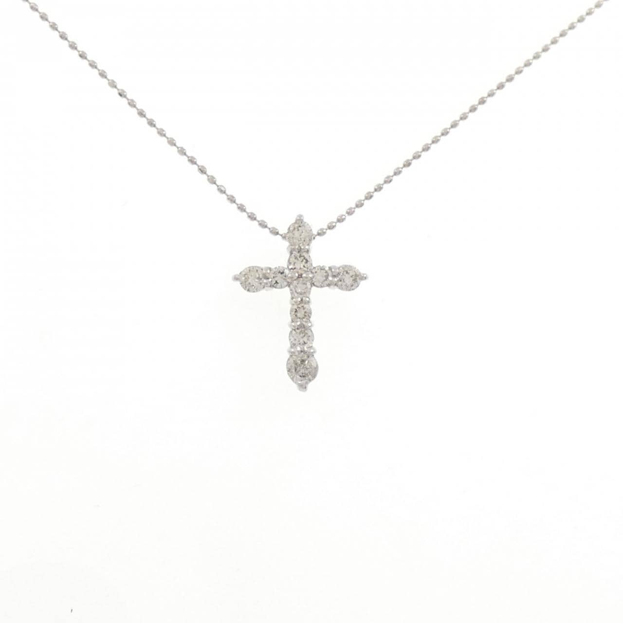 PT900/PT850 クロス ダイヤモンド ネックレス 0.50CT