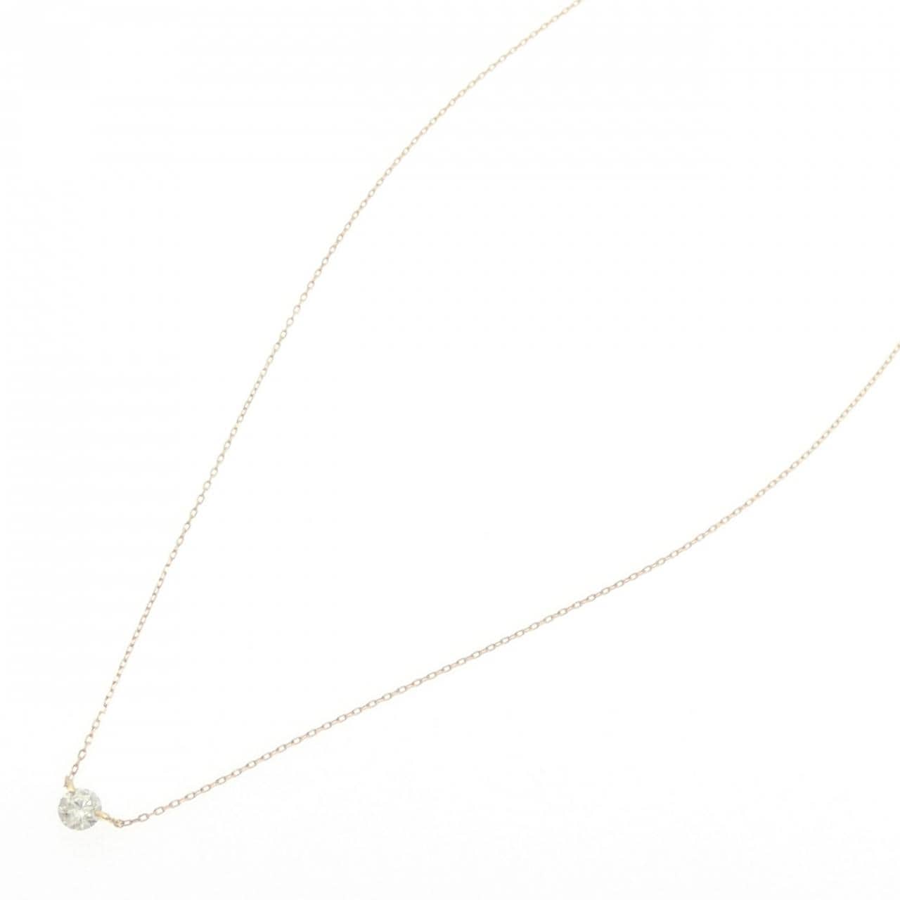 18K Yellow Gold Diamond Necklace 0.205CT