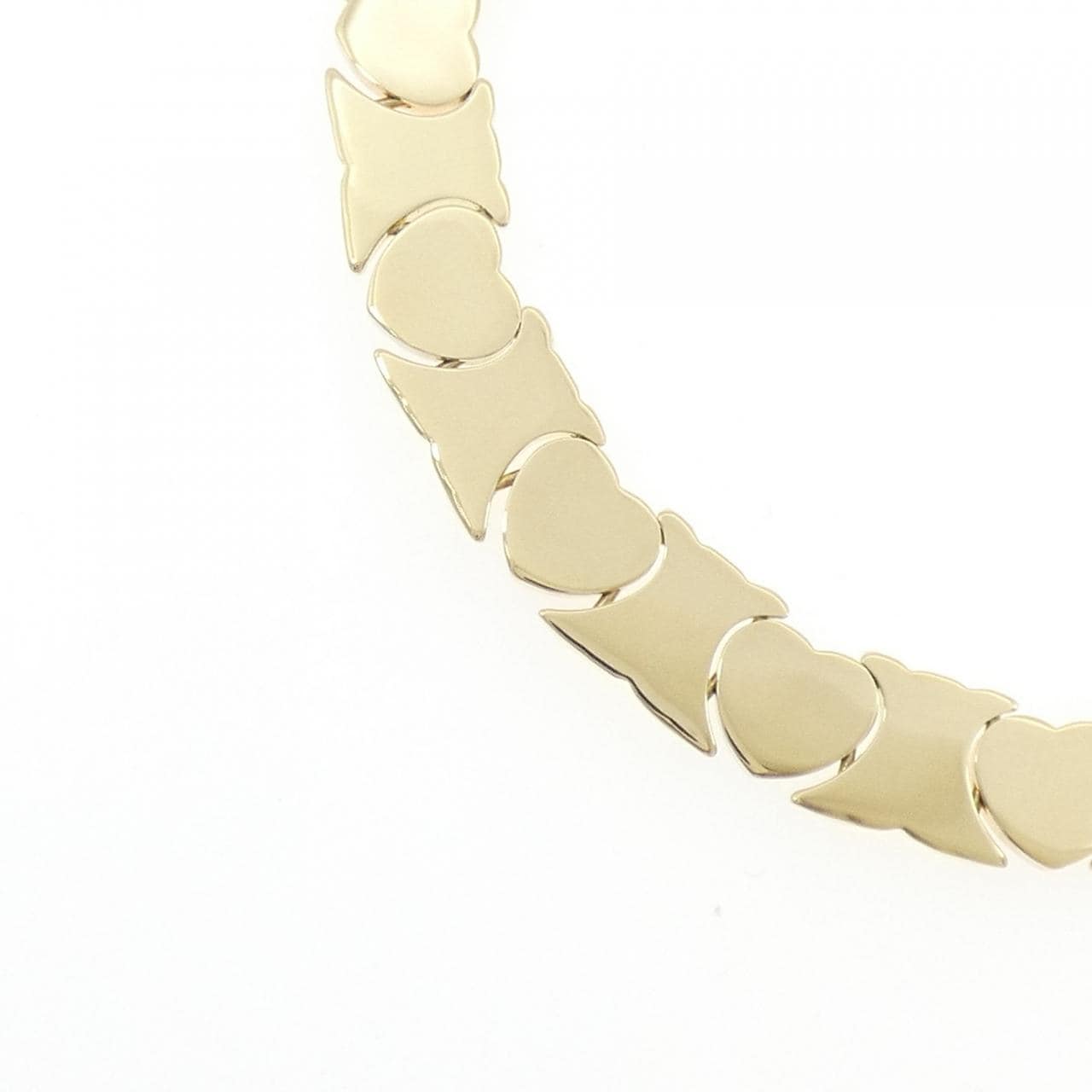 750スリーカラー ハート ネックレス