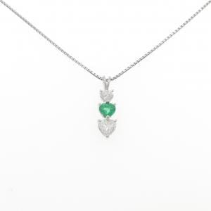PT900/PT850 エメラルド ネックレス 0.53CT