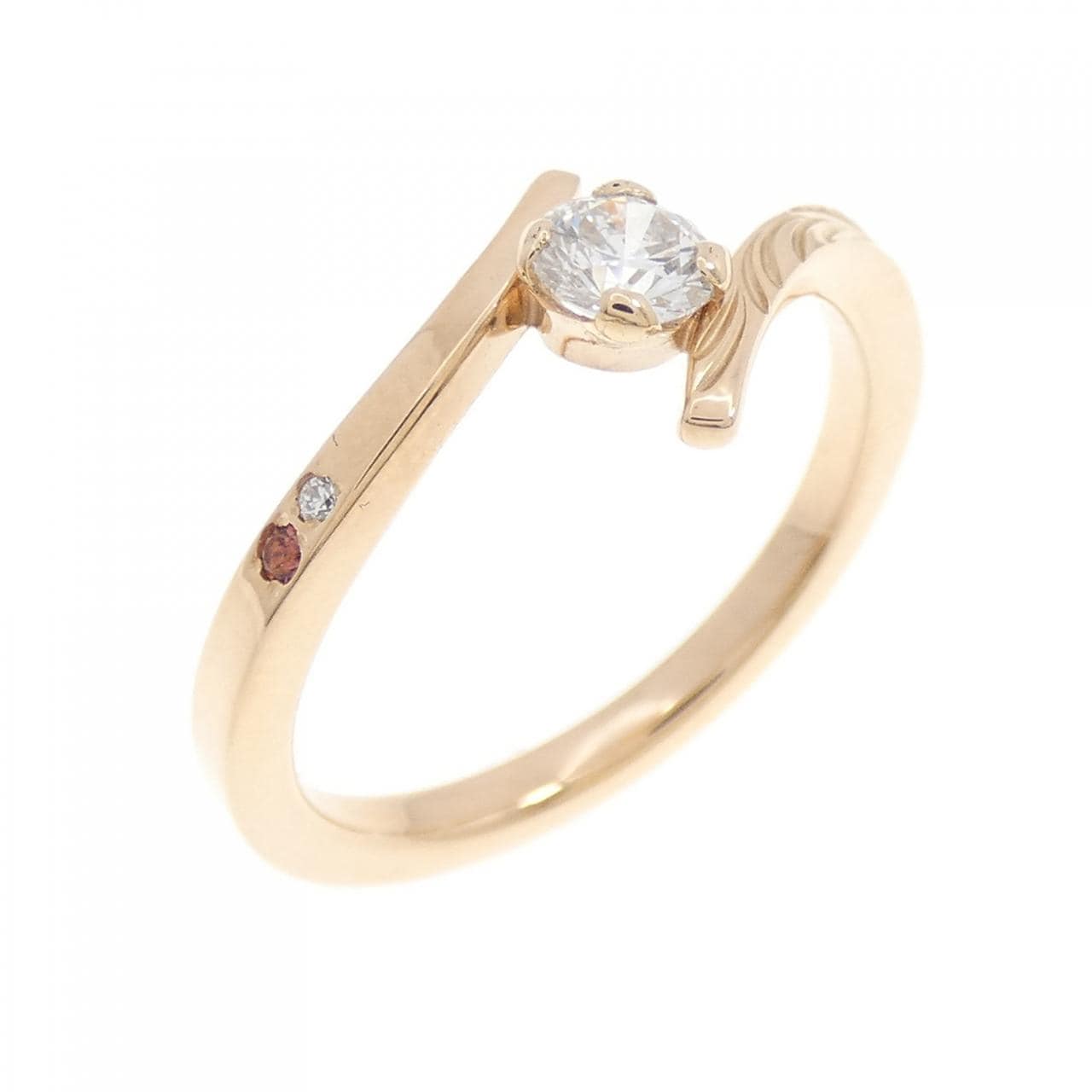 750PG ダイヤモンド リング 0.245CT