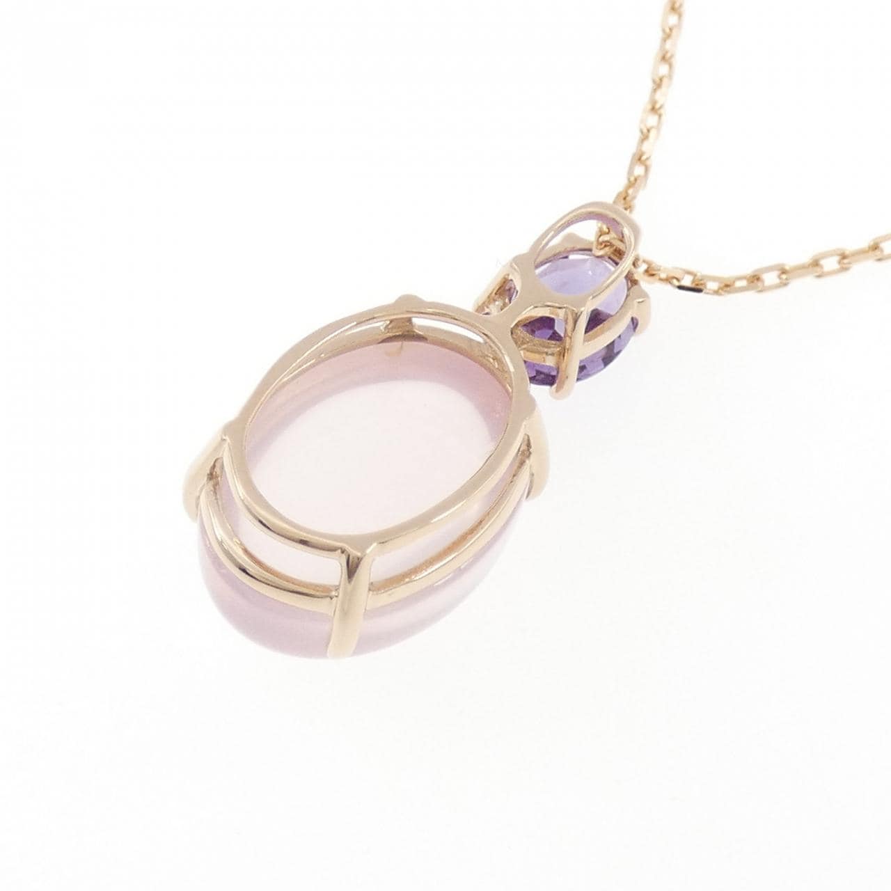 ジーエスティービー ローズクオーツ ネックレス 7.00CT