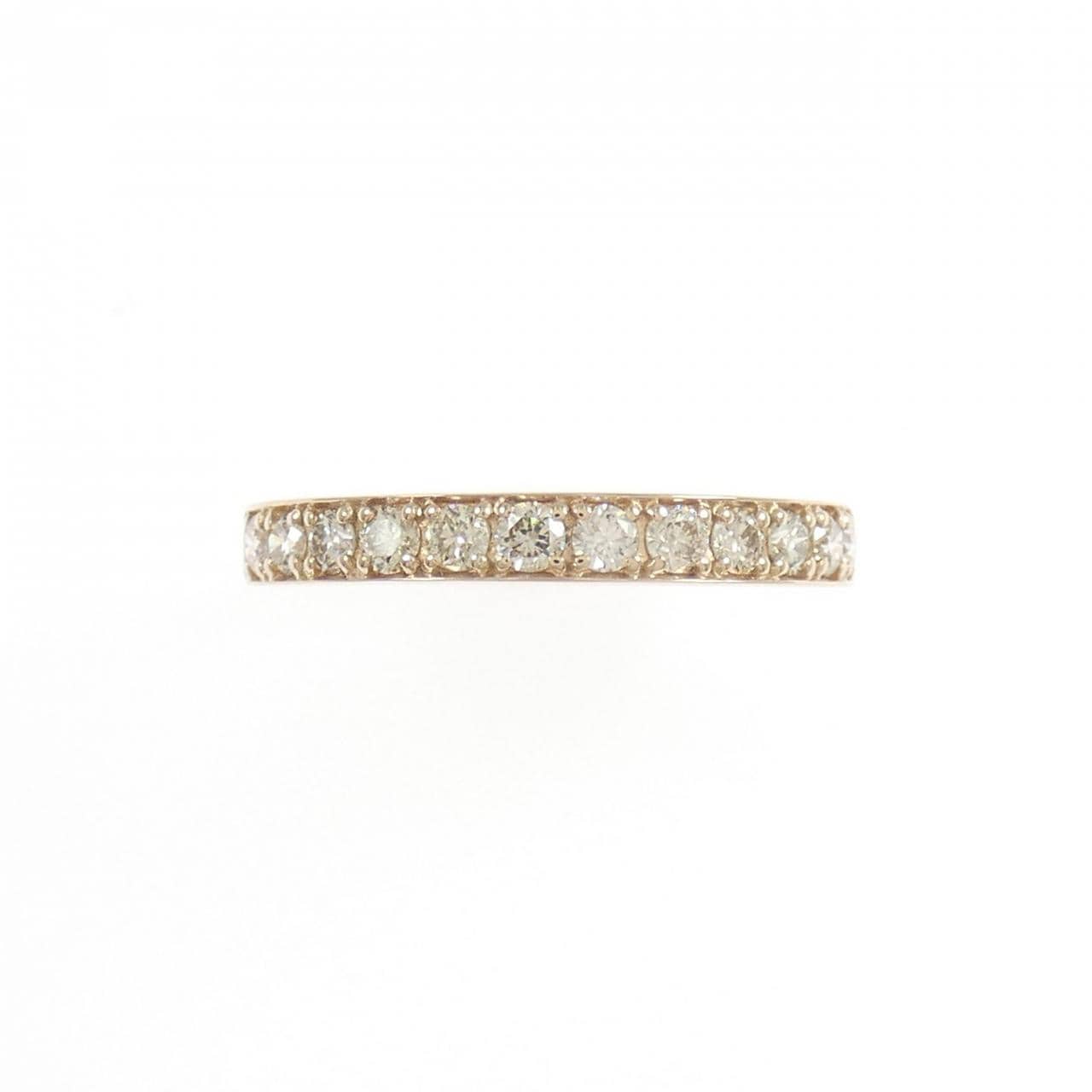 K18PG ハーフエタニティ ダイヤモンド リング 0.30CT