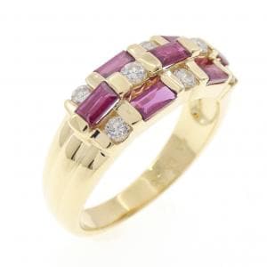 K18YG ルビー リング 0.91CT
