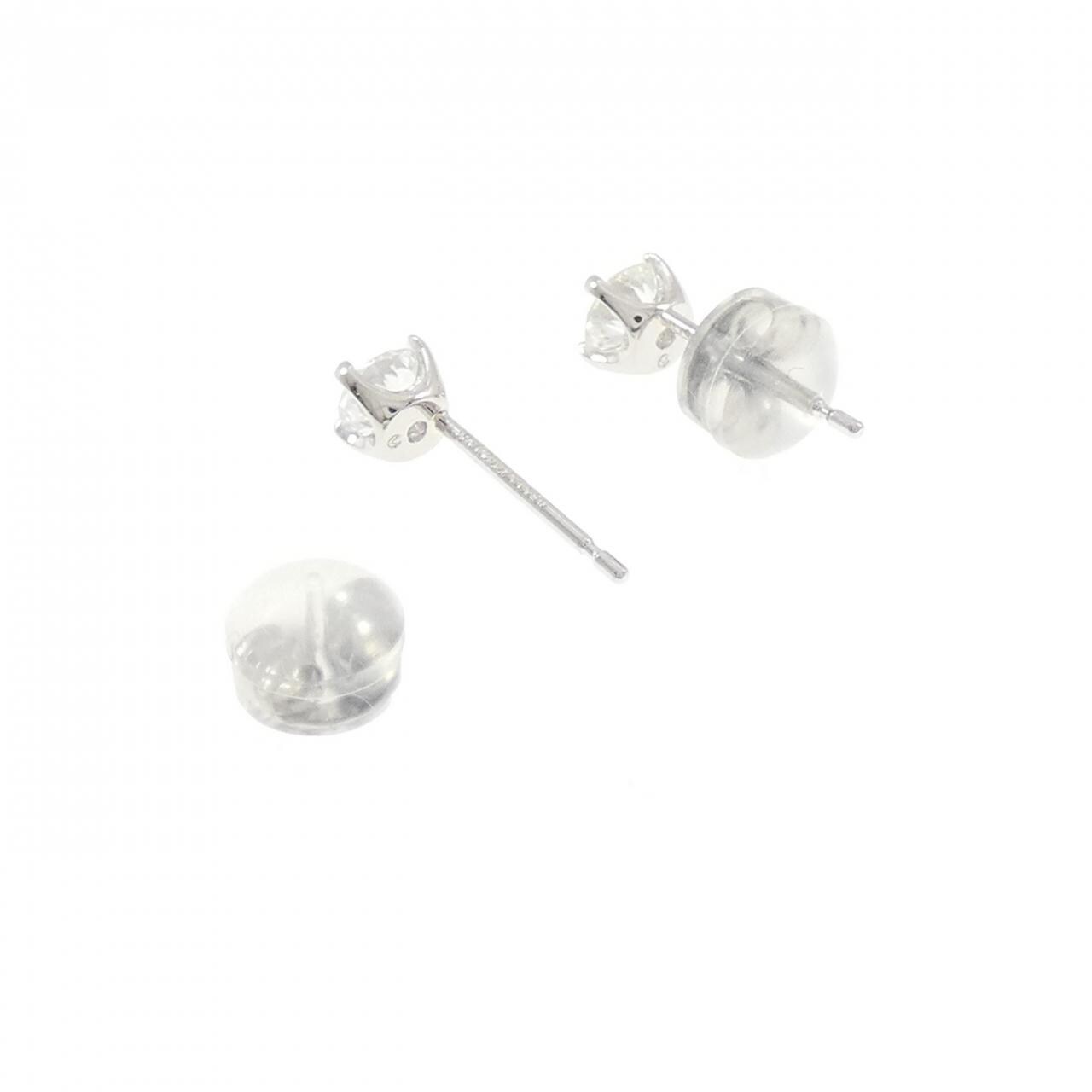 PT950/PT900 ソリティア ダイヤモンド ピアス 0.38CT
