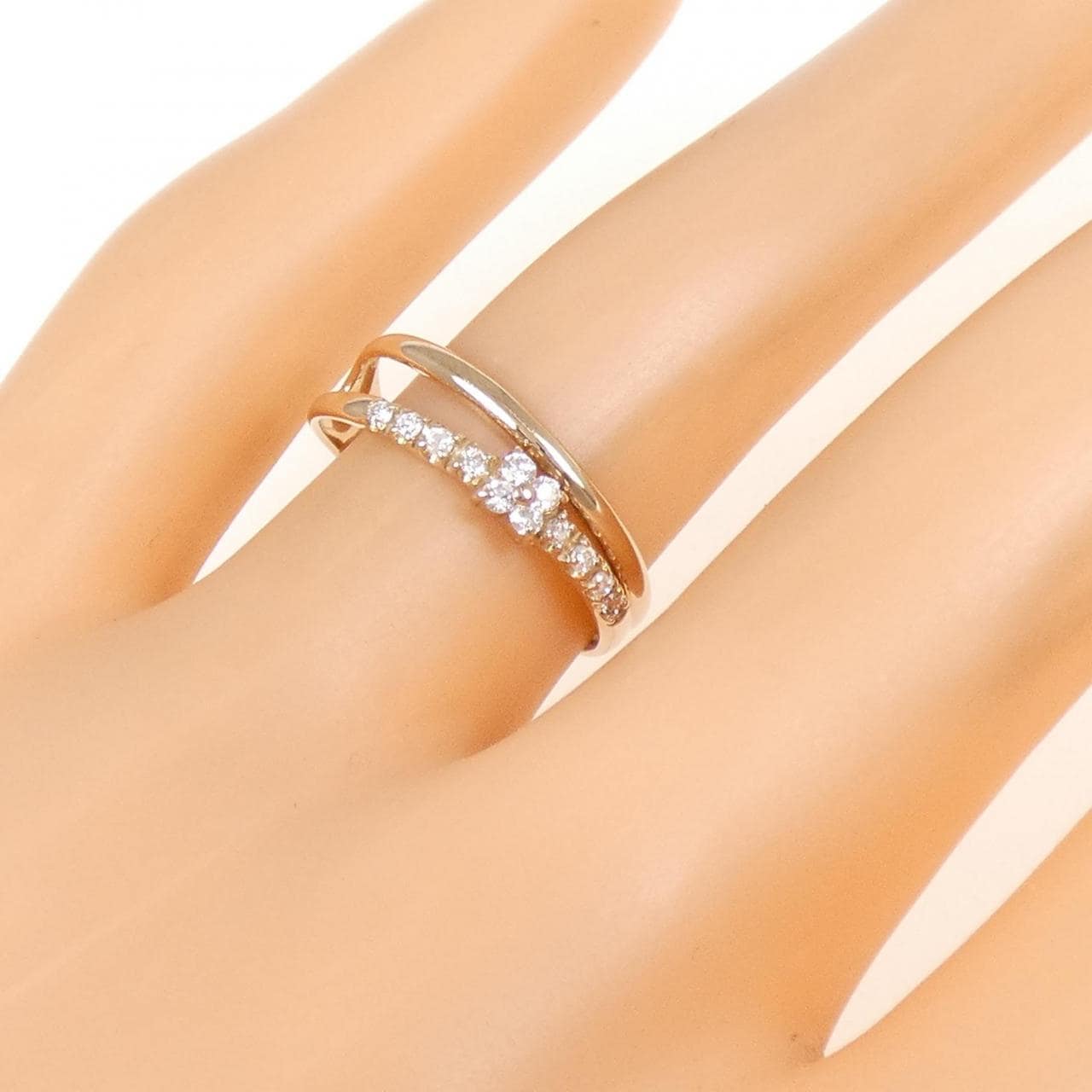 K18PG ダイヤモンド リング 0.12CT