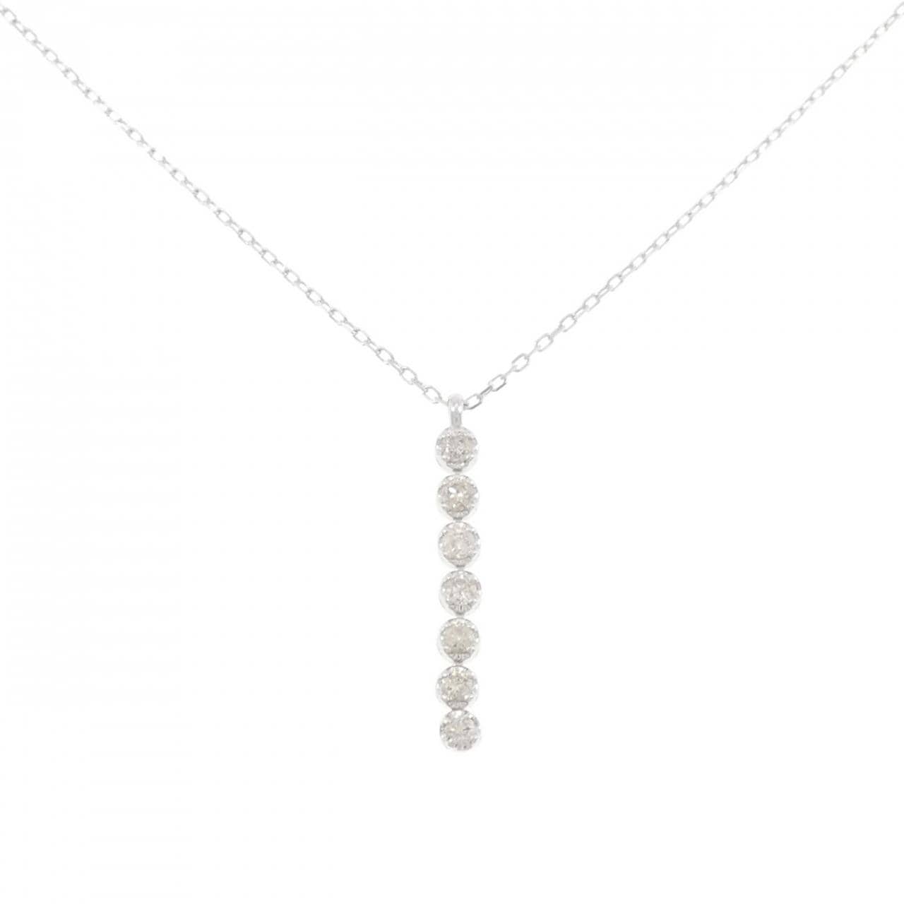 K10WG ダイヤモンド ネックレス 0.20CT