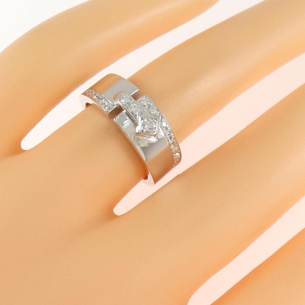 750WG ダイヤモンド リング 0.19CT