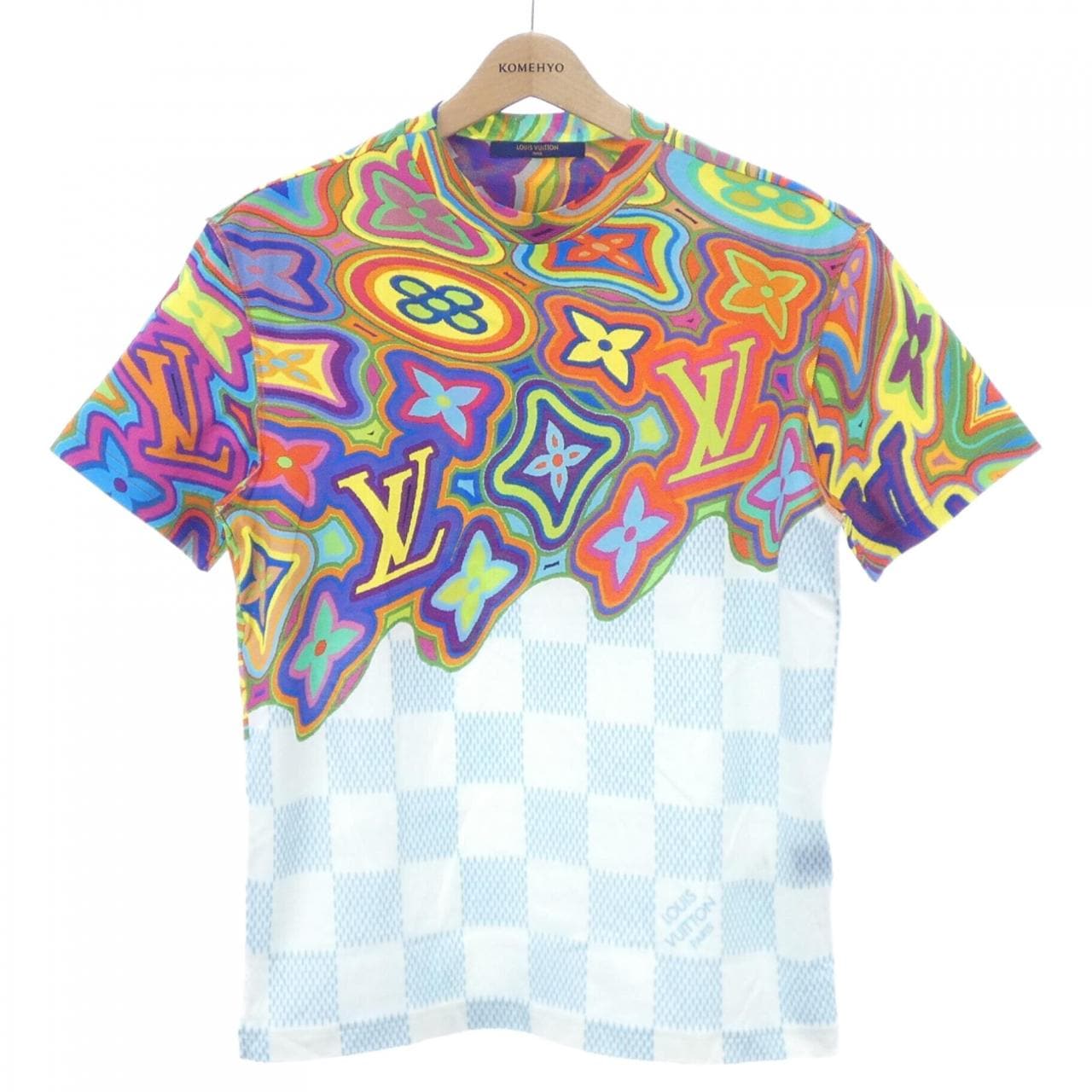 ルイヴィトン LOUIS VUITTON プリンテッドダミエLVTシャツ HKY74WNPG Tシャツ