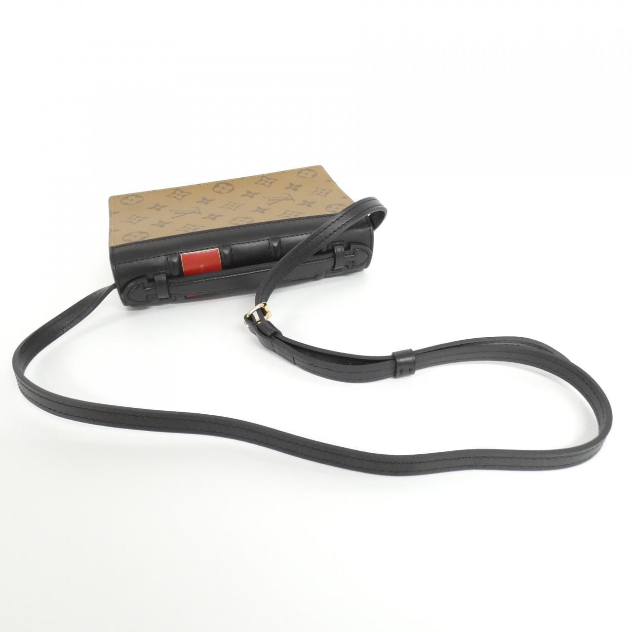 ルイヴィトン モノグラム リバース LVブック ウォレット オン チェーン M81830 チェーンウォレット