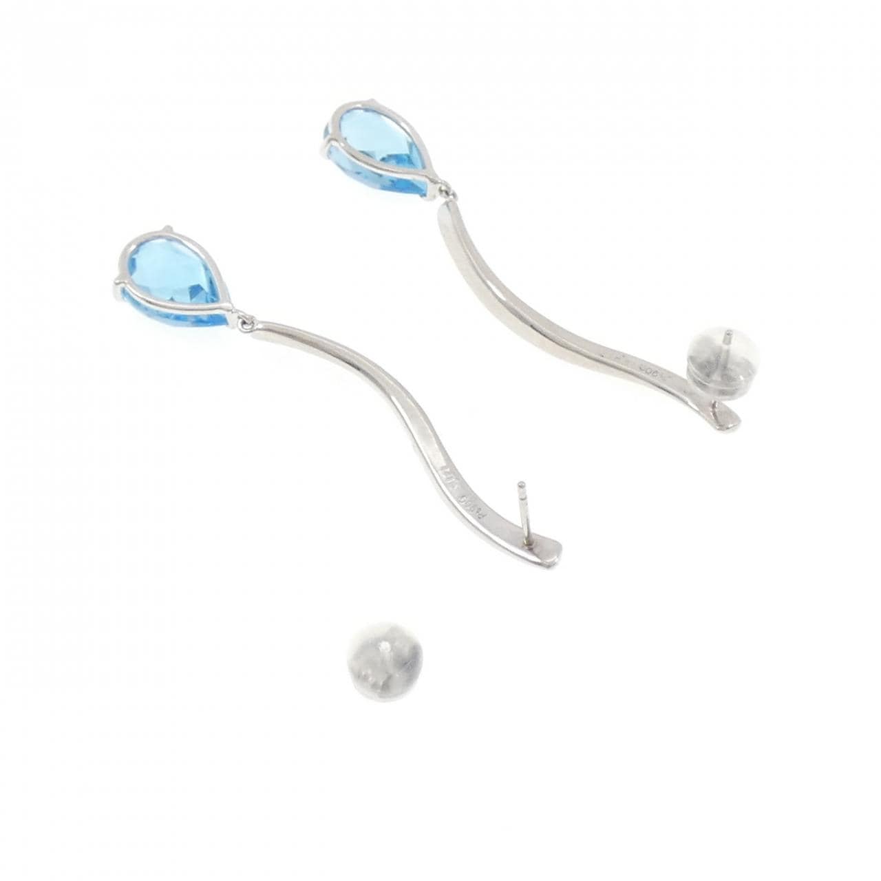 PT900 ブルートパーズ ピアス 6.088CT