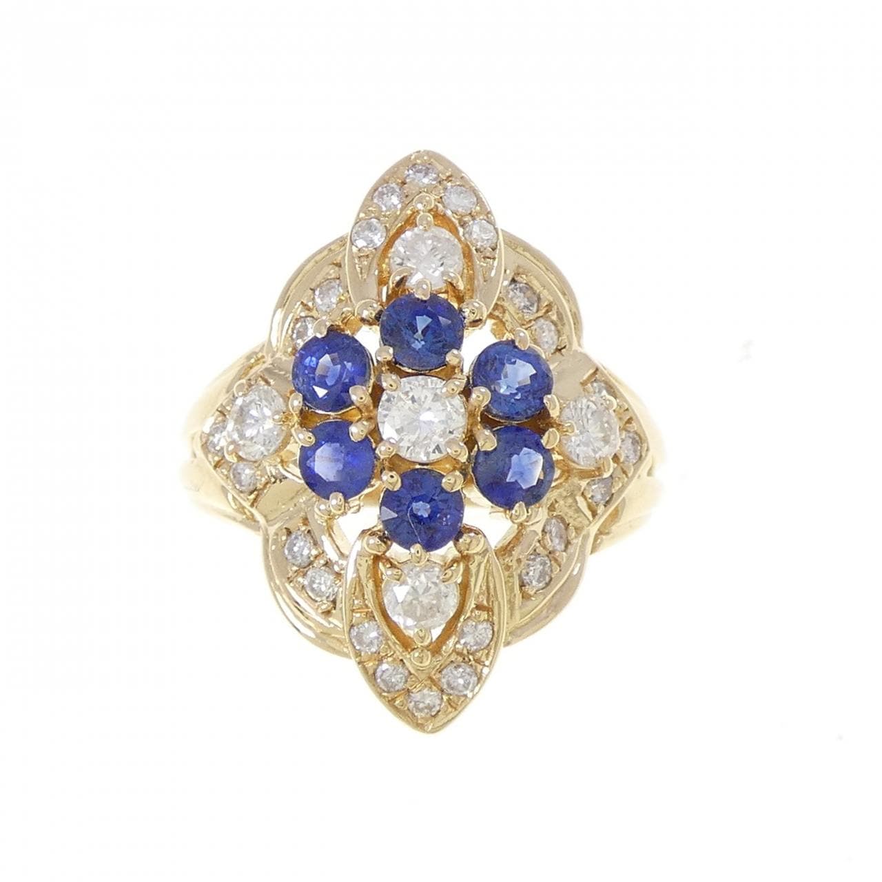 K18YG サファイヤ リング 0.93CT