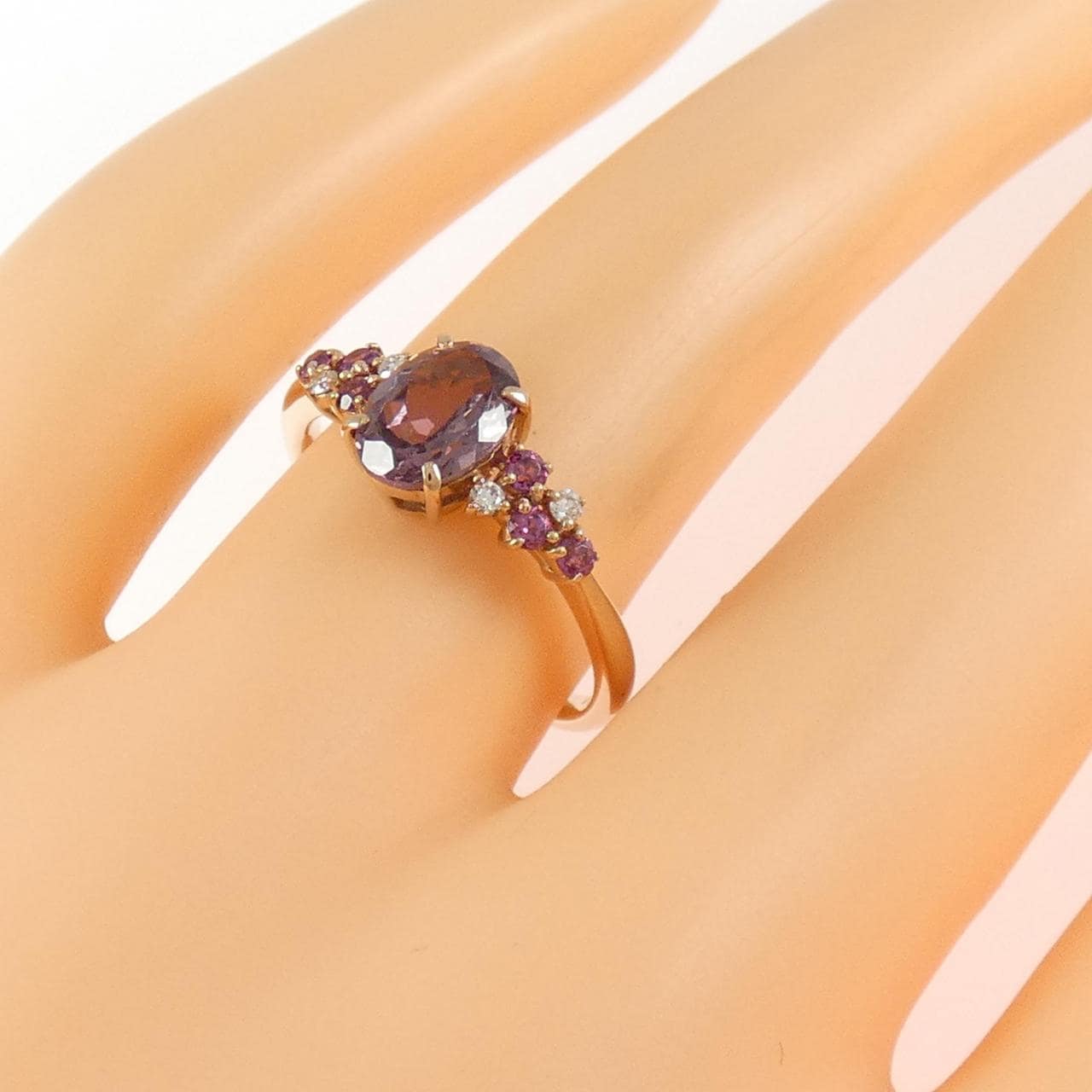 K18PG ガーネット リング 1.31CT