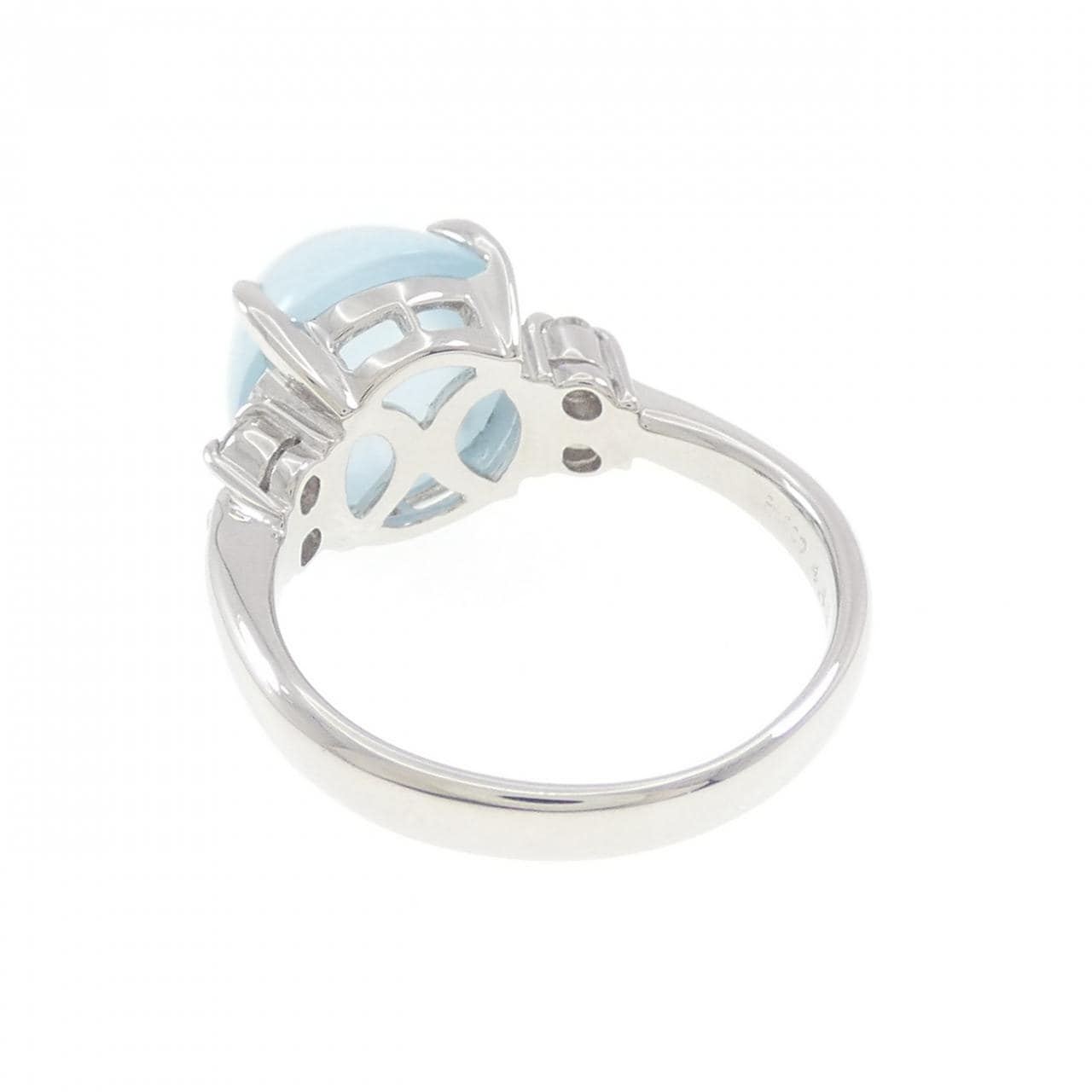 PT900 アクアマリンキャッツアイ リング 4.40CT