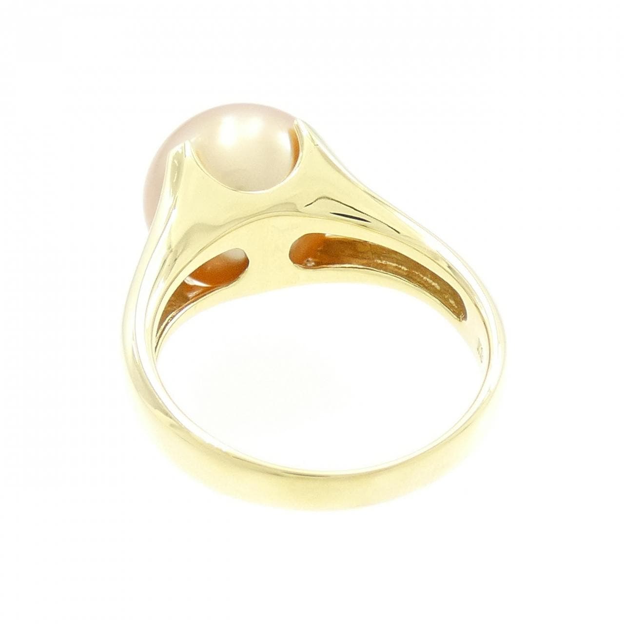 K18YG White Butterfly Pearl ring 11.3mm