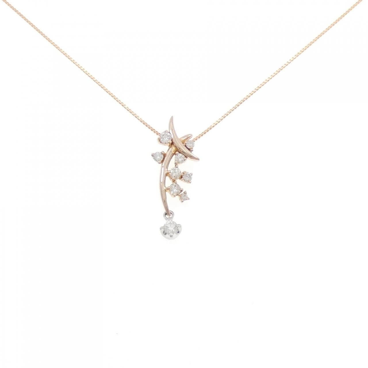 K18PG/K18WG ダイヤモンド ネックレス 0.37CT