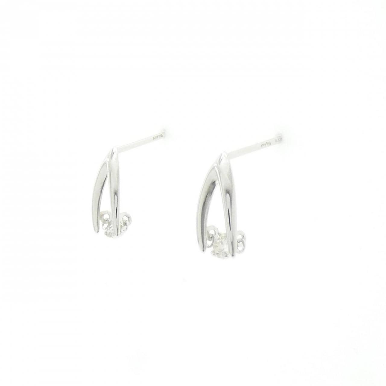 K18WG ダイヤモンド ピアス 0.20CT