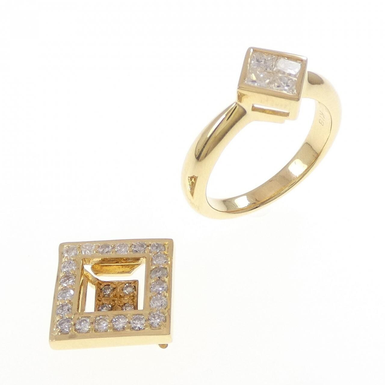 K18YG ダイヤモンド リング 0.50CT