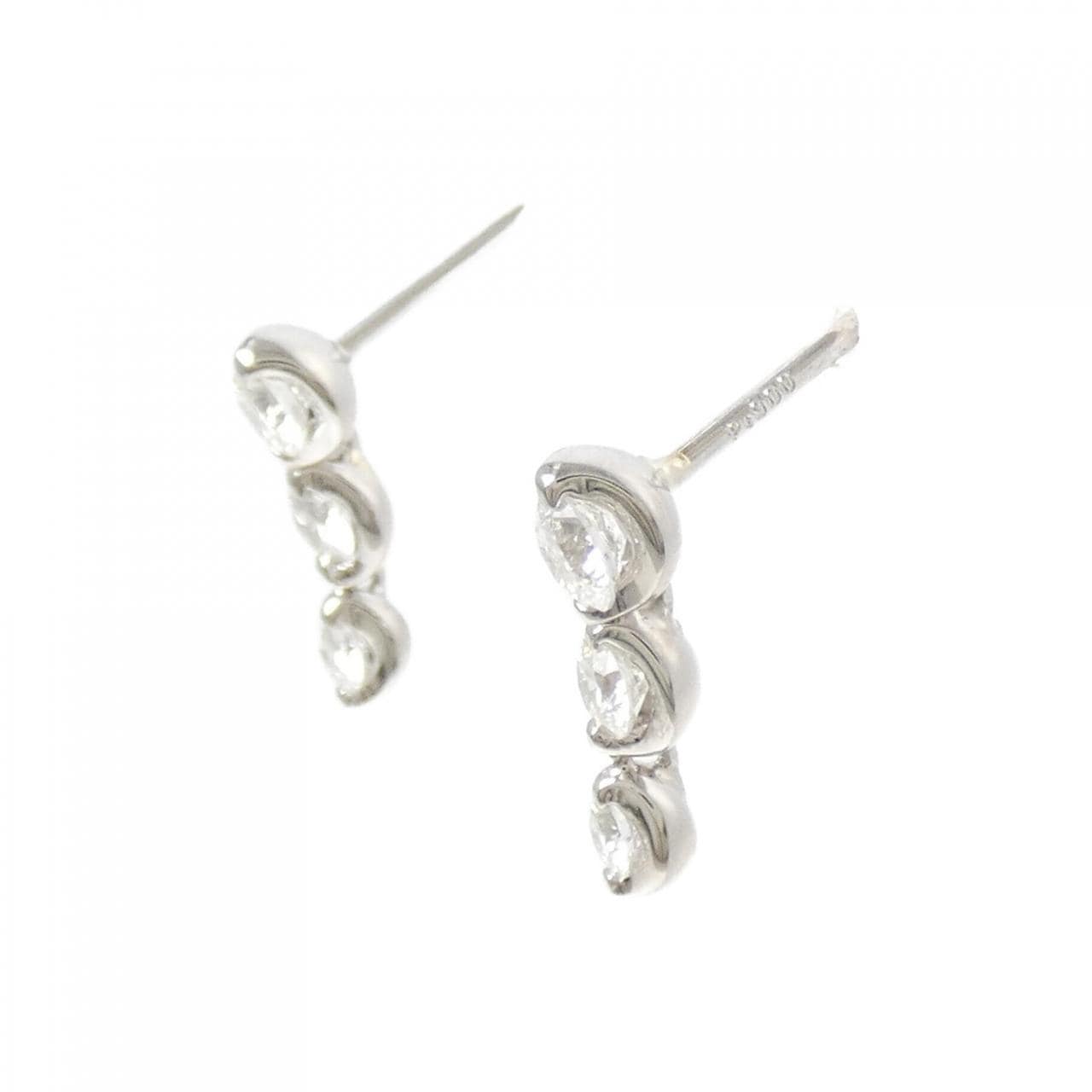 PT900 ダイヤモンド ピアス 0.50CT